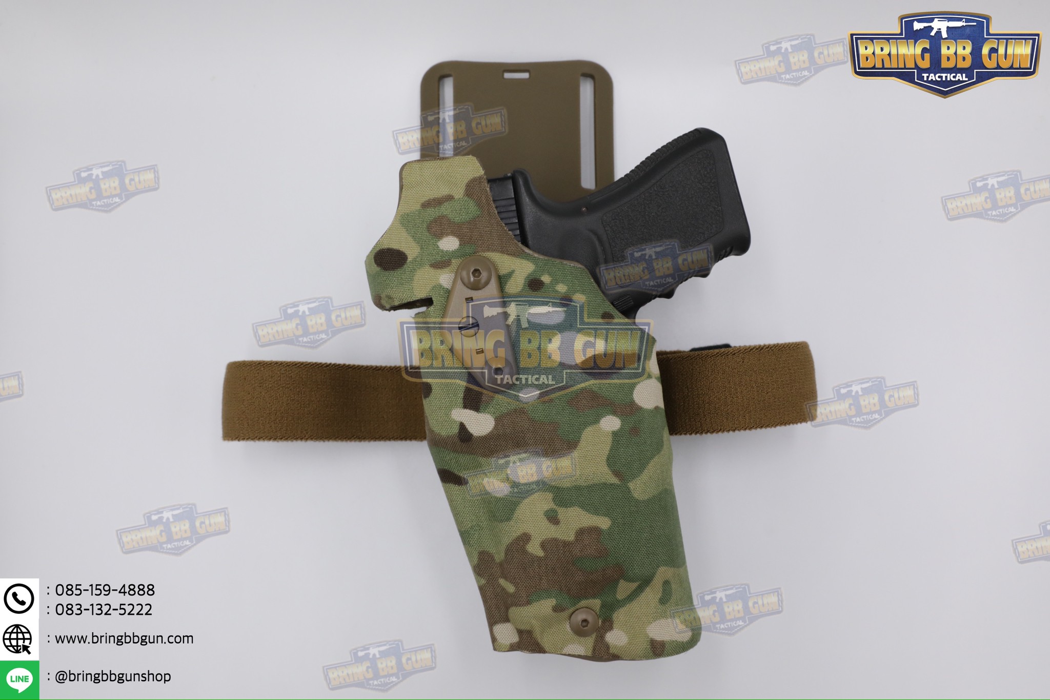 ซองปืนพกนอกปลดนิ้วโป้ง สำหรับGlock และ ไฟฉาย (Glock 17 + X300) ◾มือซ้าย◾