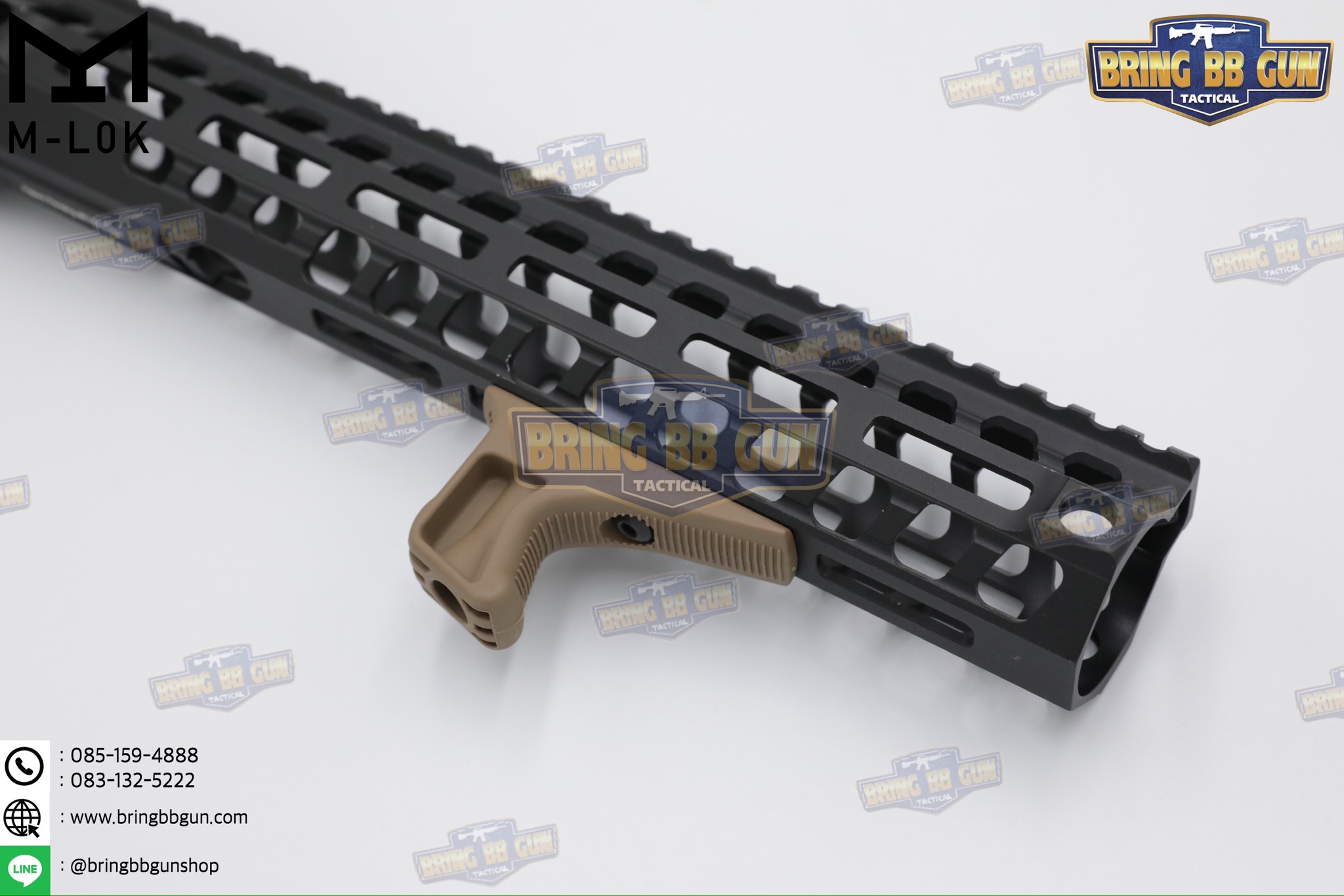 กริ๊ปมือหน้า BCM KAG (Angled Foregrip) (Kinesthetic Angled Grip) (ใช้ได้กับชุดหน้าระบบราง M-Lok เท่านั้น)