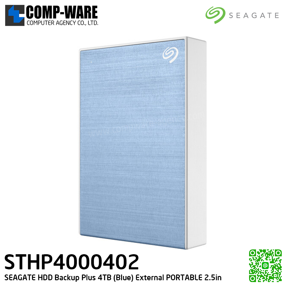 SEAGATE HDD Backup Plus 4TB (BLUE) External HDD PORTABLE 2.5" - STHP4000402