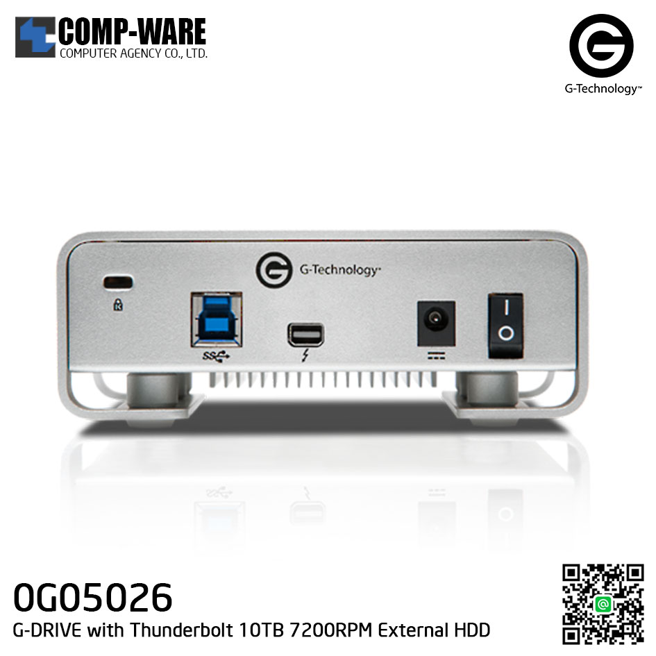 G-Technology G-DRIVE with Thunderbolt 10TB 7200RPM External Hard Drive - 0G05026