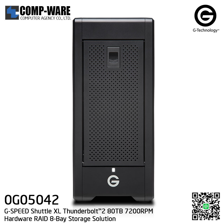 G-Technology G-SPEED Shuttle XL Thunderbolt™2 80TB 7200RPM Hardware RAID 8-Bay Storage Solution - 0G05042
