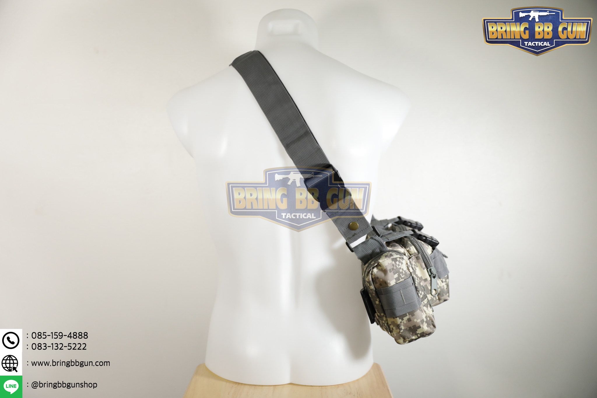 กระเป๋าสะพายข้าง+คาดเอว รุ่น กระเพาะหมูเล็ก