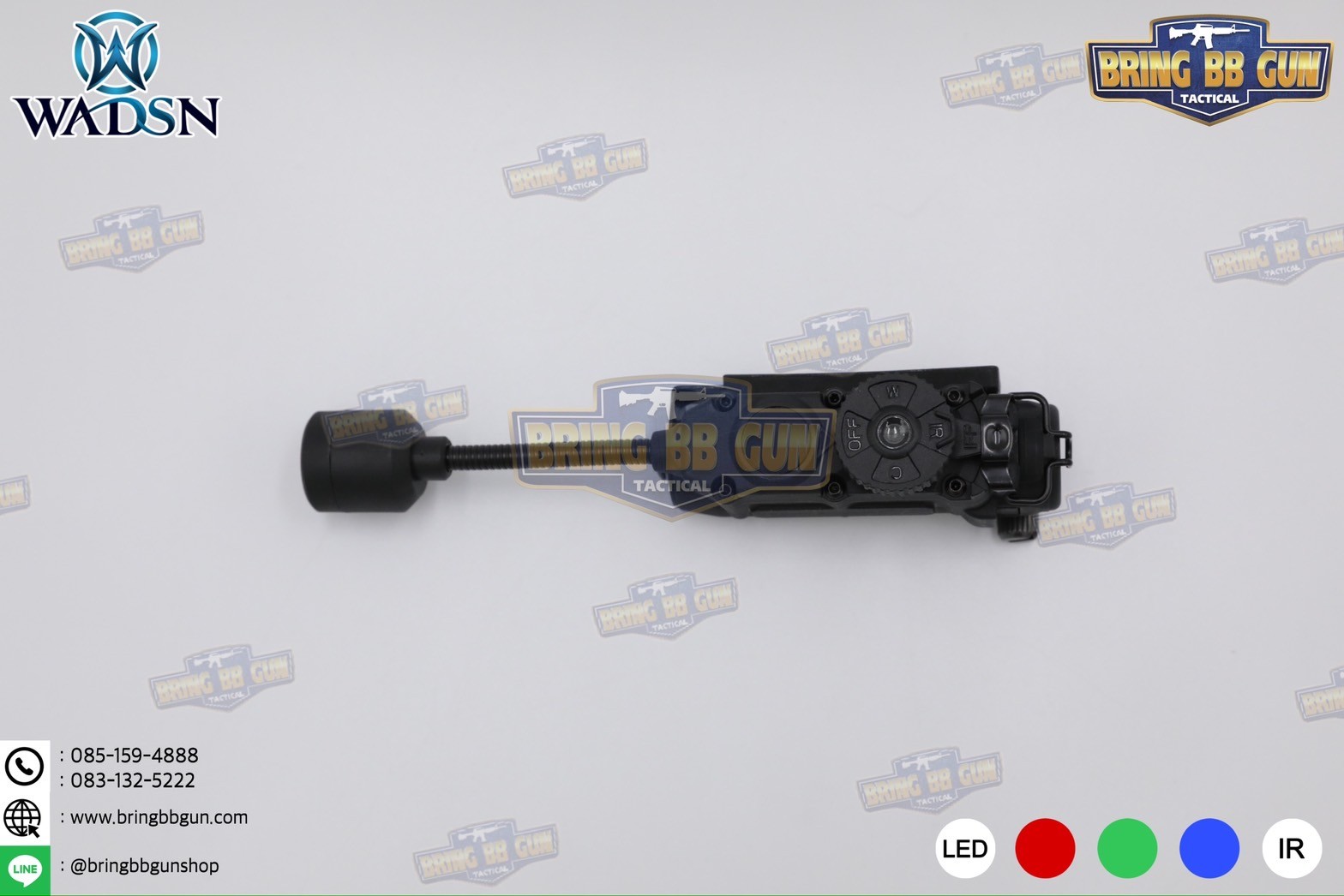 ไฟฉายติดหมวก Sidewinder Stalk ยี่ห้อ WADSN (Military Helmet Light System with Flexible Stalk) (ไฟฉายติดหมวกทรงStreamlight)