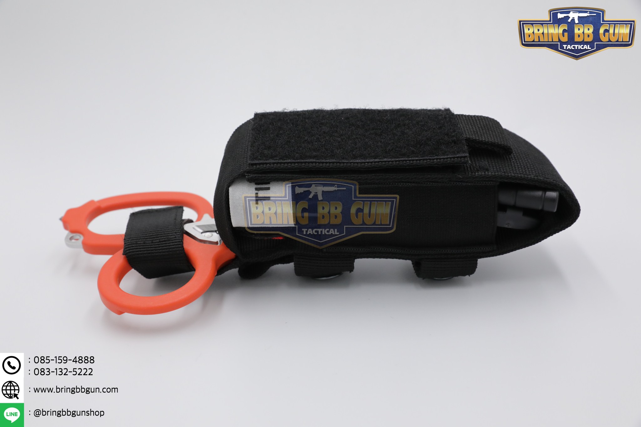 ชุดเพ้าผ้าใส่สายห้ามเลือด+กรรไกรแพทย์สนาม LM Raptor (ซองผ้าใส่สายรัดห้ามเลือด+สายรัดห้ามเลือด+กรรไกร LM Raptor)