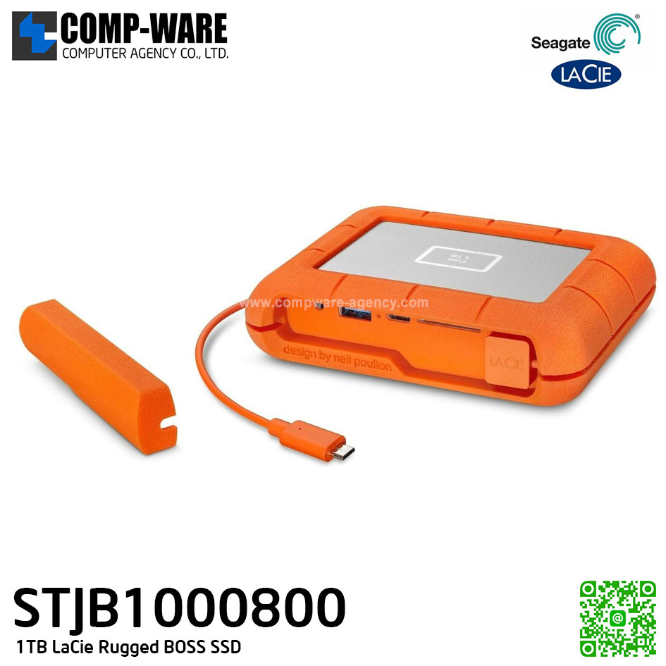 Seagate LaCie 1TB Rugged BOSS USB 3.1 Type-C External SSD - STJB1000800