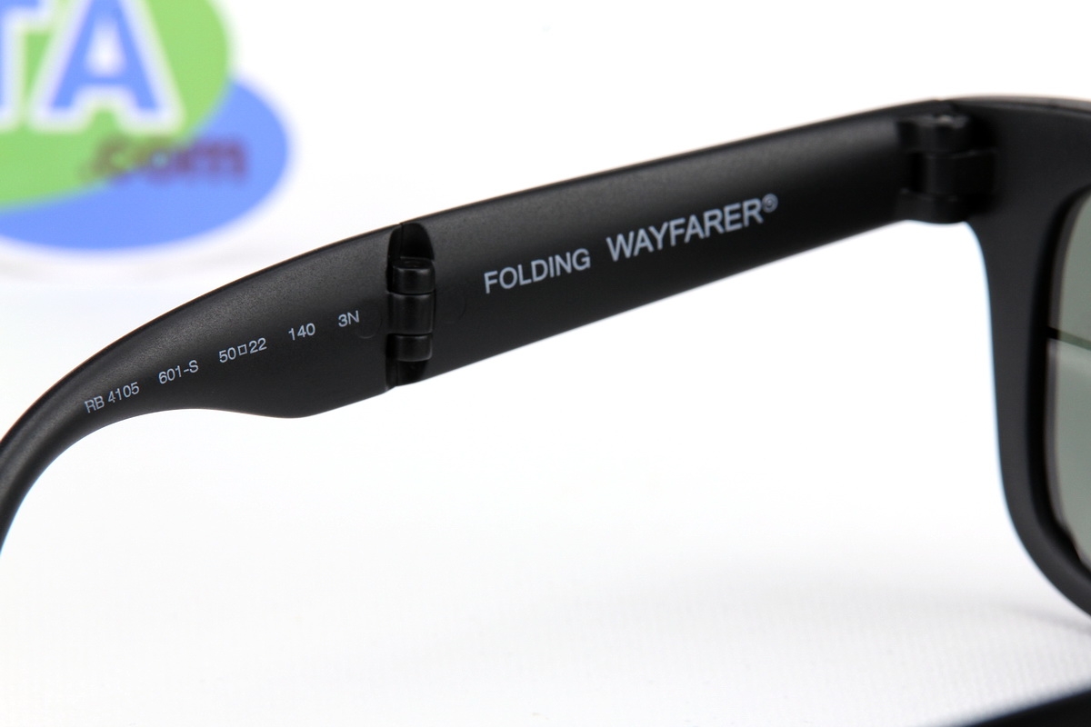 RayBan Folding Wayfarer RB4105 601S ดำด้าน 50mm.