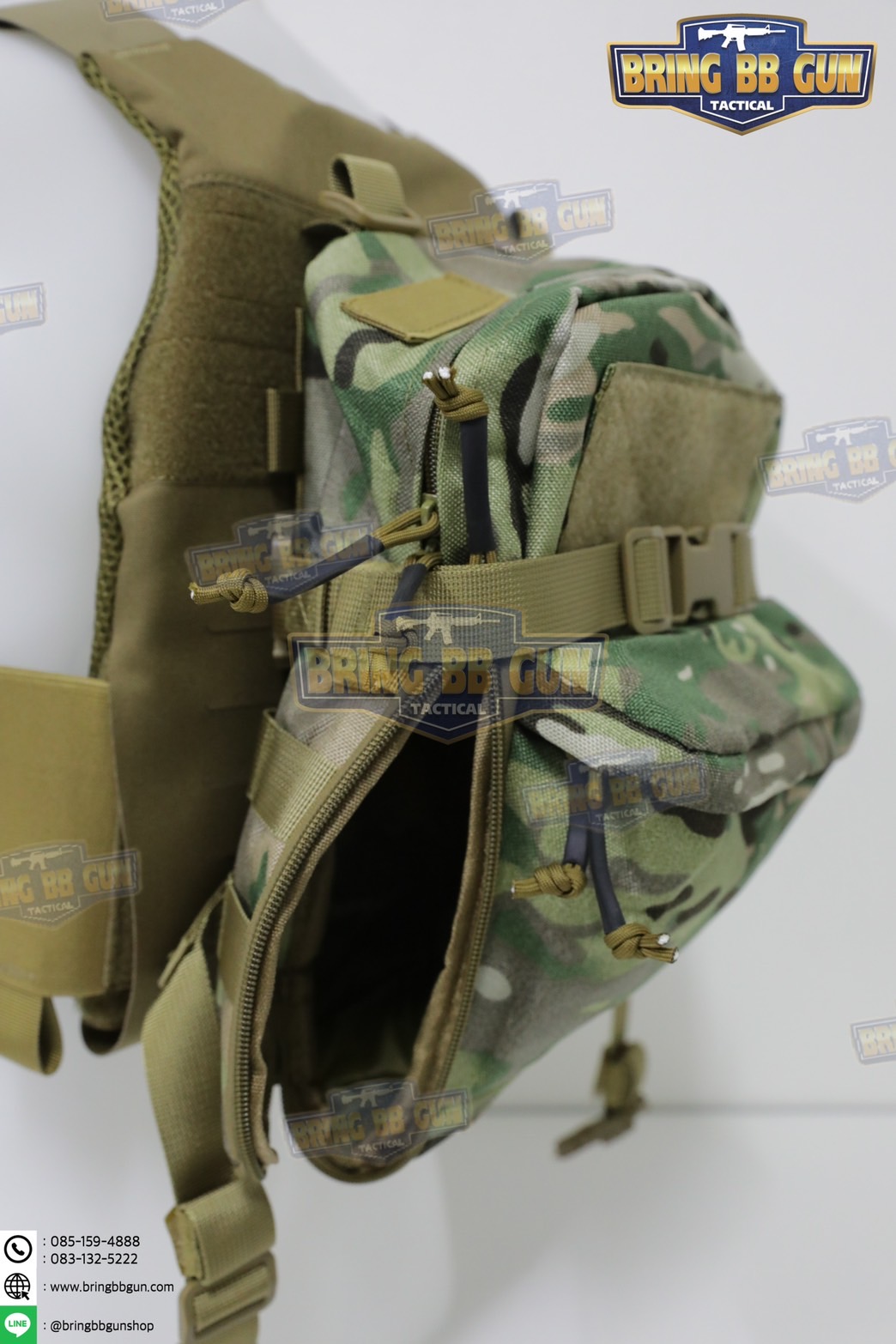 กระเป๋าติดเวส รุ่น MHP (กระเป๋าติดหลังเสื้อเวส) (Mini Hydration Pack) (Hydro Pack) (Back Panel Tactical Supplement)