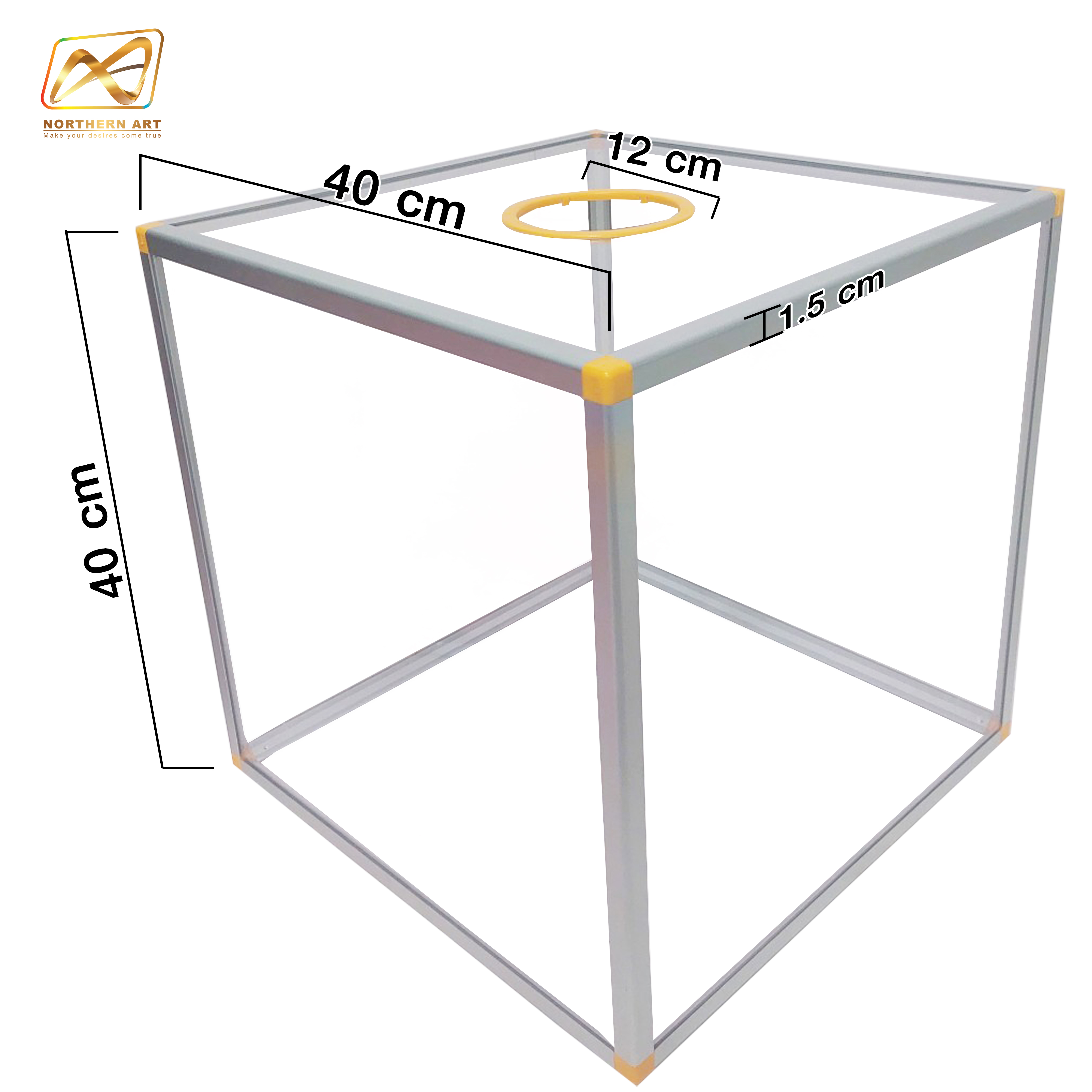 กล่องจับรางวัล กล่องพลาสติกใสจับรางวัล ขนาด 40x40 ซม. ขอบอะลูมิเนียม ถอดประกอบได้ (ราคาไม่รวมลูกบอล)