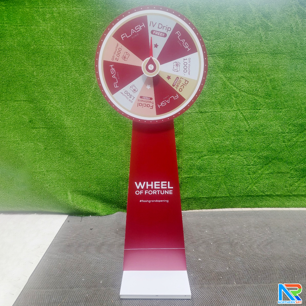 เช่าเกมส์วงล้อตั้งพื้น รุ่นเหล็ก ขนาดวงล้อ 80 ซม. ถอดประกอบได้