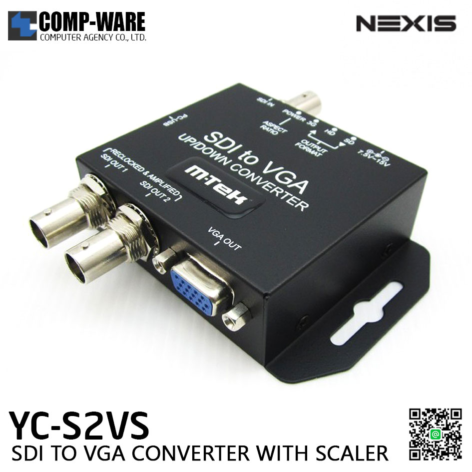 NEXIS YC-S2VS SDI TO VGA CONVERTER WITH SCALER อุปกรณ์เชื่อมต่อสัญญาณภาพ แปลง SDI เป็น VGA มี Scaler ในตัว