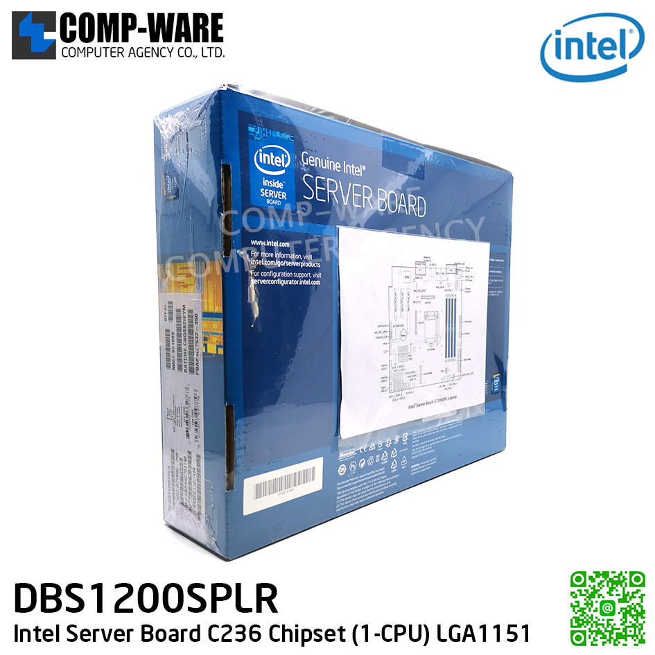 Intel Server Board C236 Chipset S1200SPLR (1-CPU) LGA1151 รองรับ Xeon E3 v6 , Memory Max. 64GB ( DBS1200SPLR )