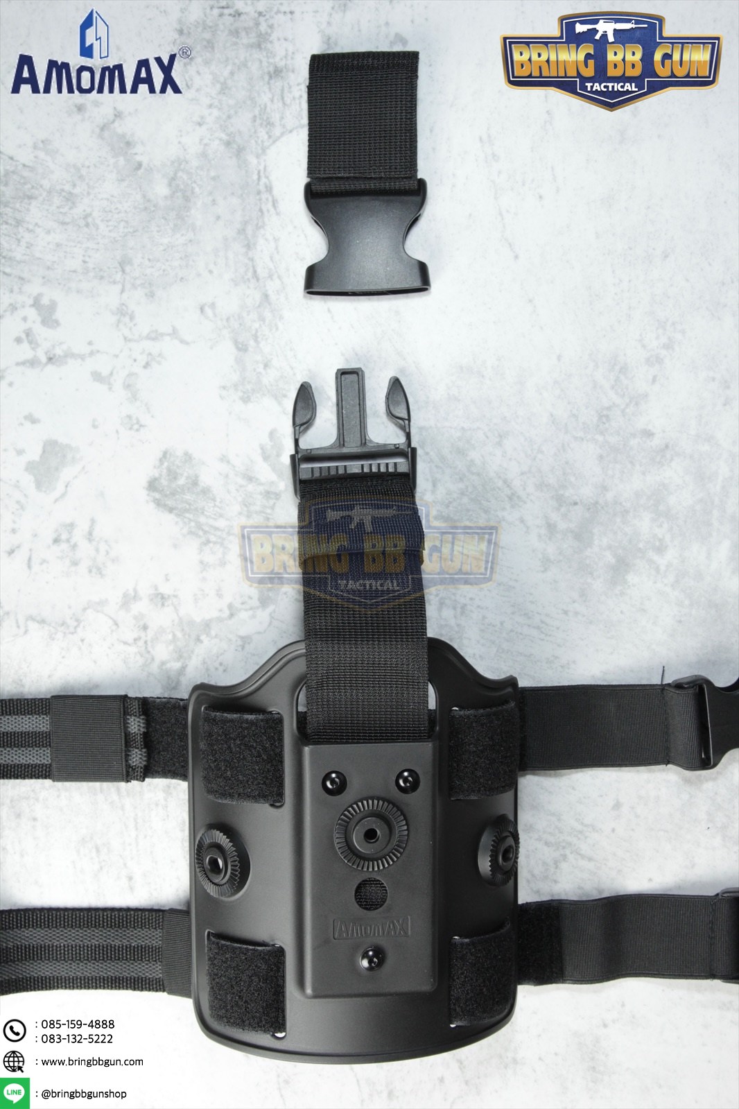 เพลทรัดต้นขา ยี่ห้อ Amomax (Amomax Drop Leg Platform)