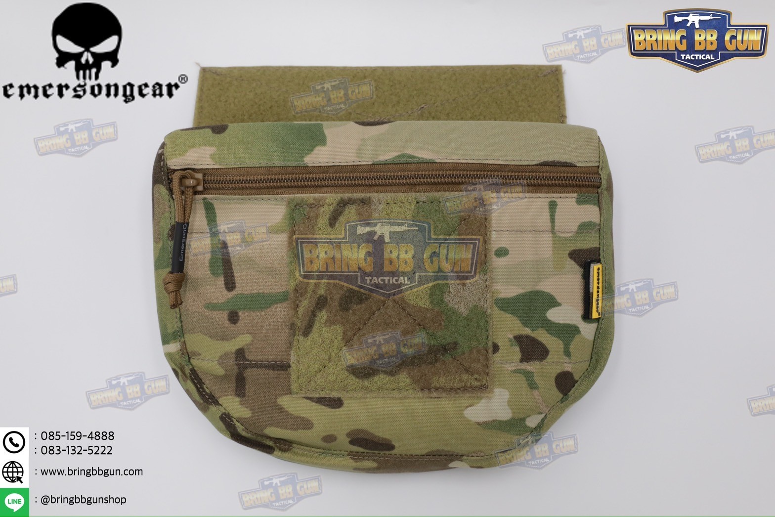 กระเป๋าจิงโจ้ติดเสื้อเวส ยี่ห้อ Emerson (EmersonGear armor carrier drop pouch/AVS JPC CPC) (Armor Carrier Drop Pouch) (Lower Accessories Pouch) (Drop Pouch)