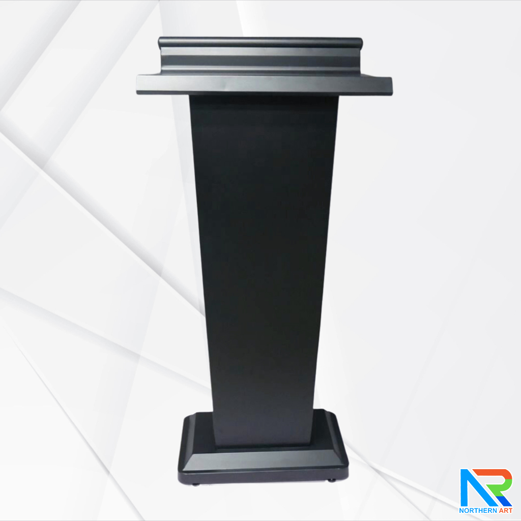 โพเดียมไม้ สีดำ ทรงโมเดิร์น TOPตรง ขนาด (W)56 x (L)43 cm. สูง 112 cm.