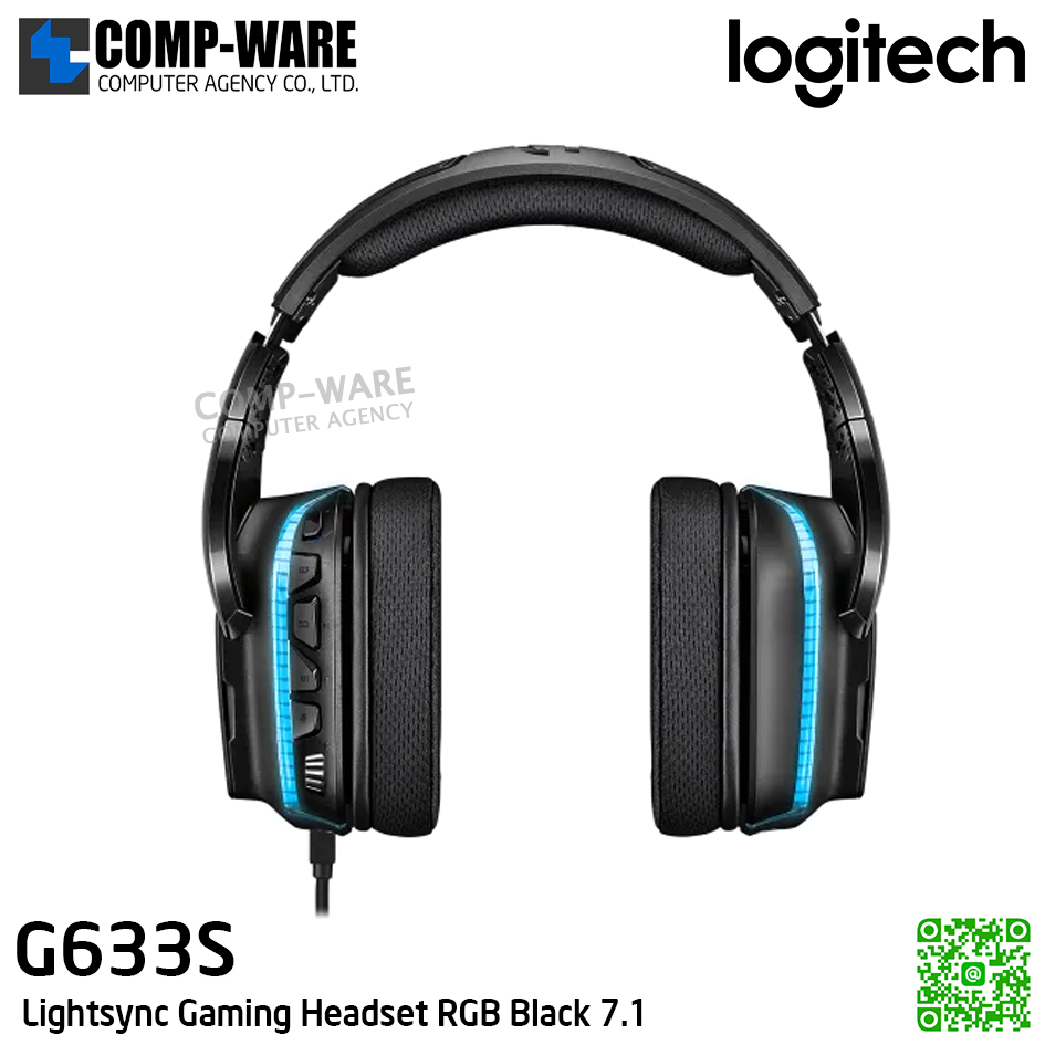 Logitech G633S 7.1 Lightsync Gaming Headset RGB Black - 2Y Warranty - 981-000752
