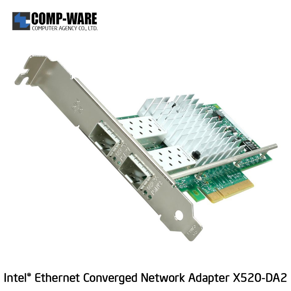 5 x Intel Ethernet Converged Network Adapter X520-DA2 (2-Port) SFP+DAC Connector E10G42BTDA รับประกัน 3 ปี แบบBLK // สั่งขั้นต่ำ 5unit
