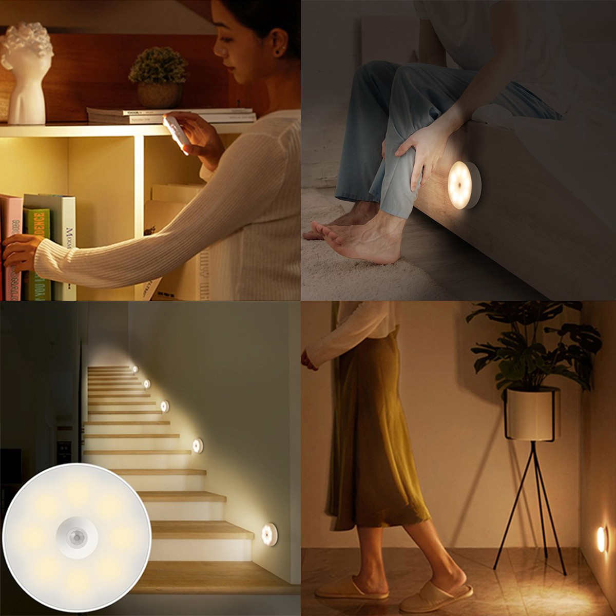 โคมไฟเซ็นเซอร์ ตรวจจับแสง+เคลื่อนไหว 3W (เปลี่ยนโหมดแสงได้ 2 แสง)