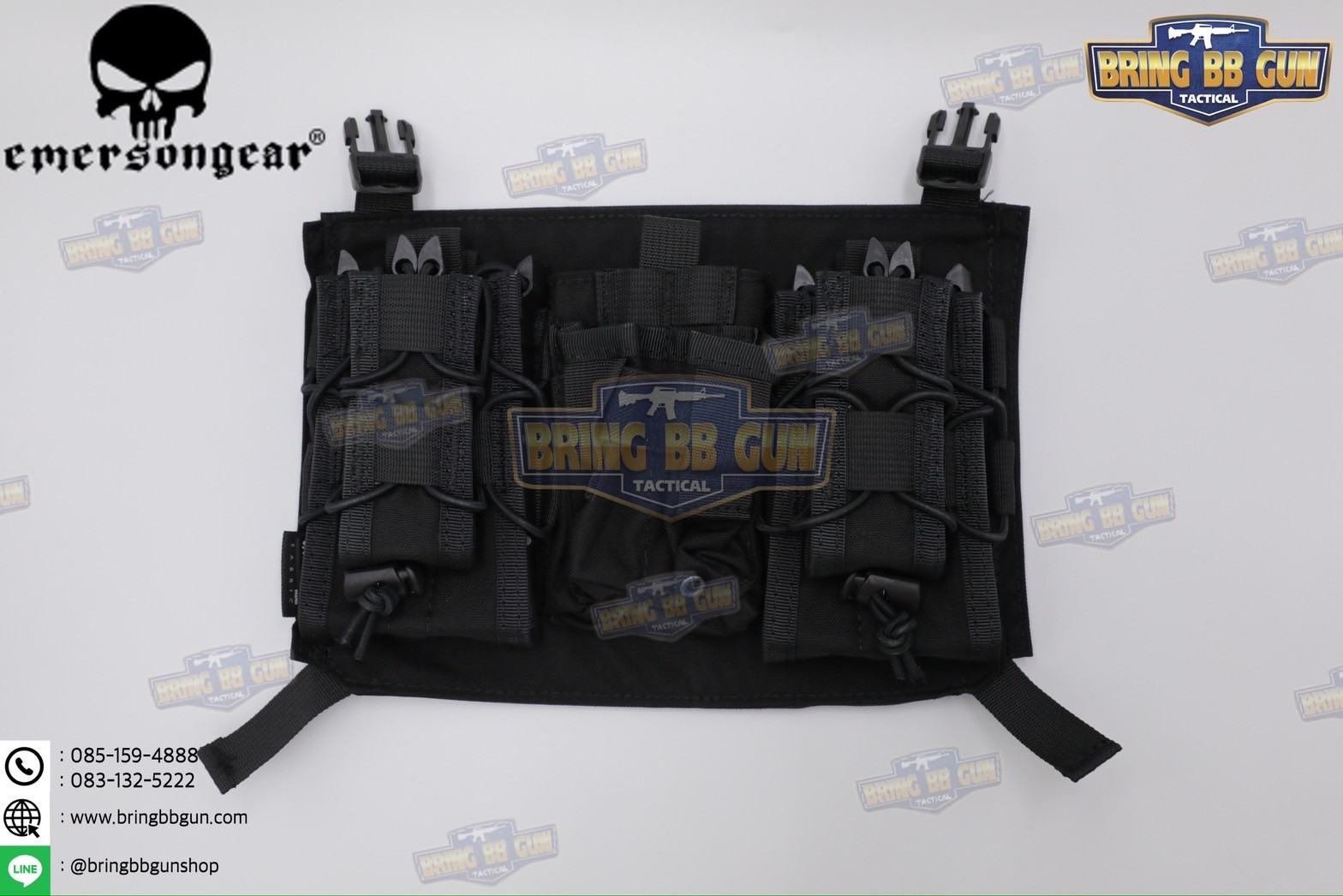 เพ้าแม็กกาซีน5.56พร้อมเพ้าแม็กกาซีนปืนสั้น ระบบ Velcro Front Panel ขนาดก้ามปู 3cm.ยี่ห้อ Emerson (Attacker Panel for 420) (Velcro Front Panel)