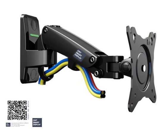 ขาแขวนทีวี (17"-27") แบบติดผนัง ปรับขึ้น-ลงได้ Gas Spring Full Motion TV Wall Mount