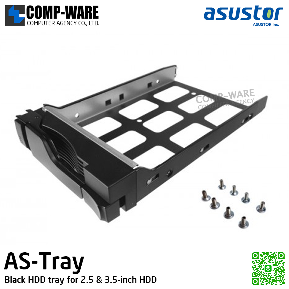 Asustor AS-Tray Black HDD tray for 2.5 & 3.5-inch HDD - No Warranty