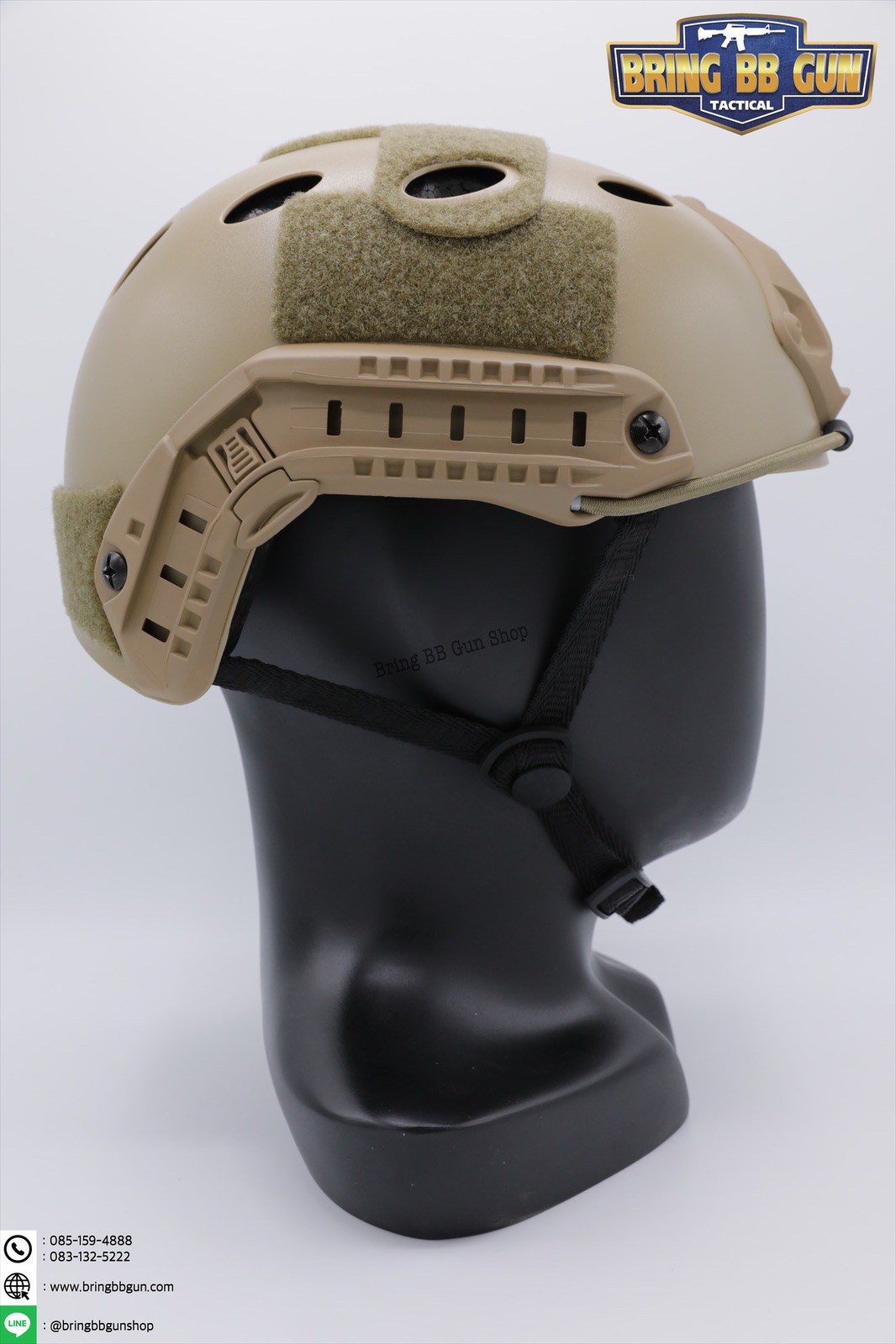 หมวก Fast (หมวกฟาส) (Fast Helmet PJ type) รุ่น Standard-pound holes