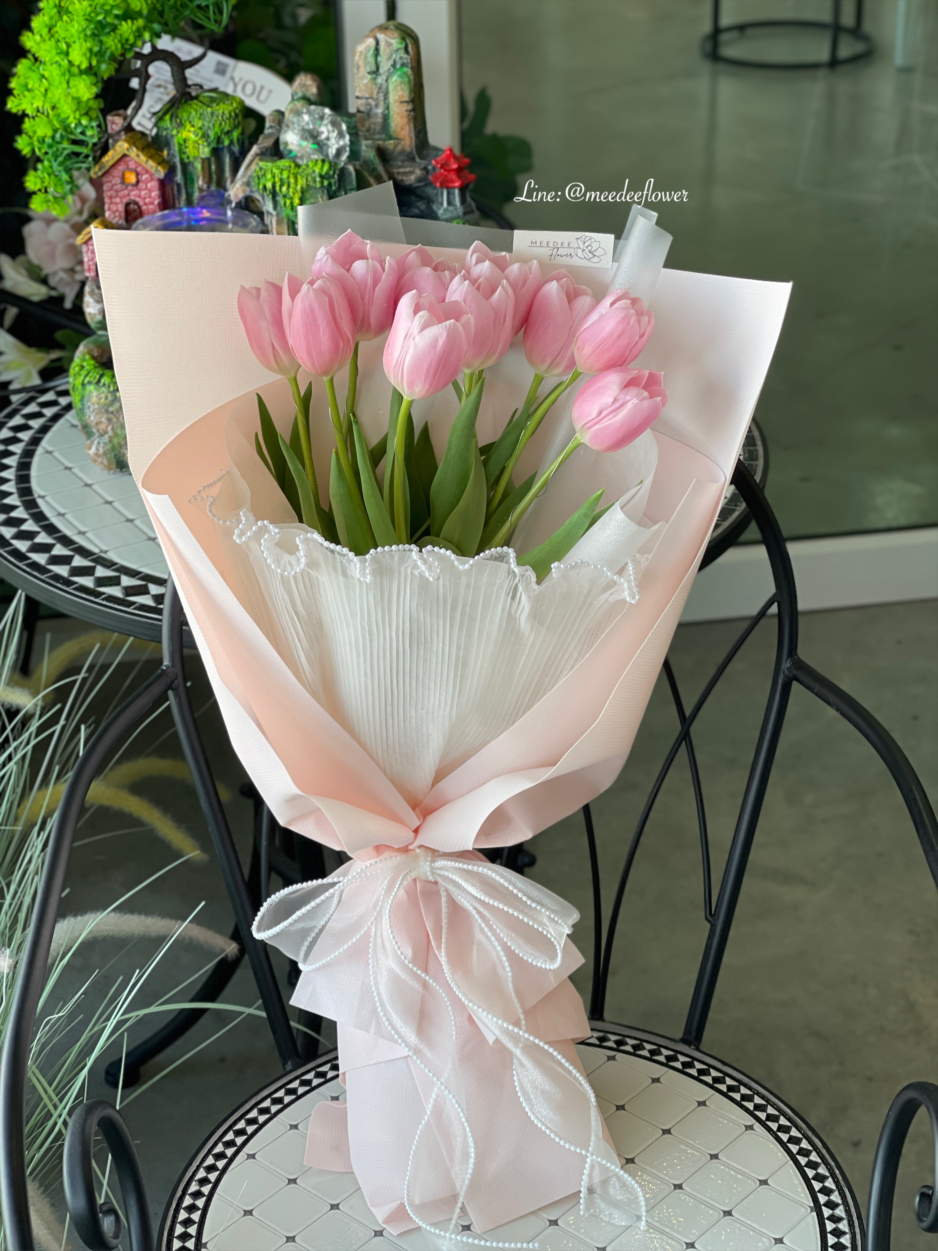 ช่อดอกทิวลิป ช่อดอกไม้สด