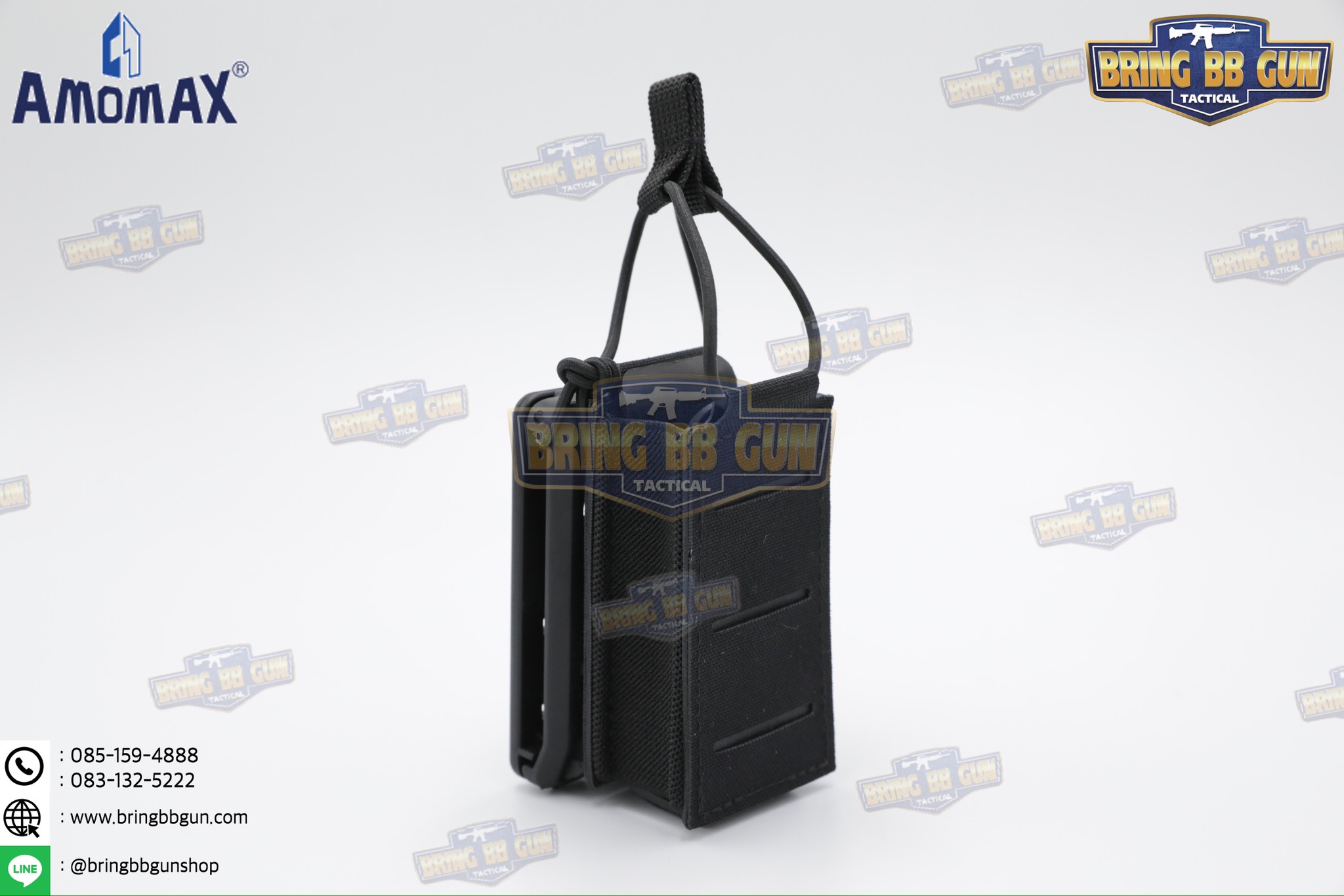 เพ้าแม็กกาซีนเดี่ยว ยี่ห้อ Amomax รุ่น ปืนสั้น (Fabric Magazine Pouch)