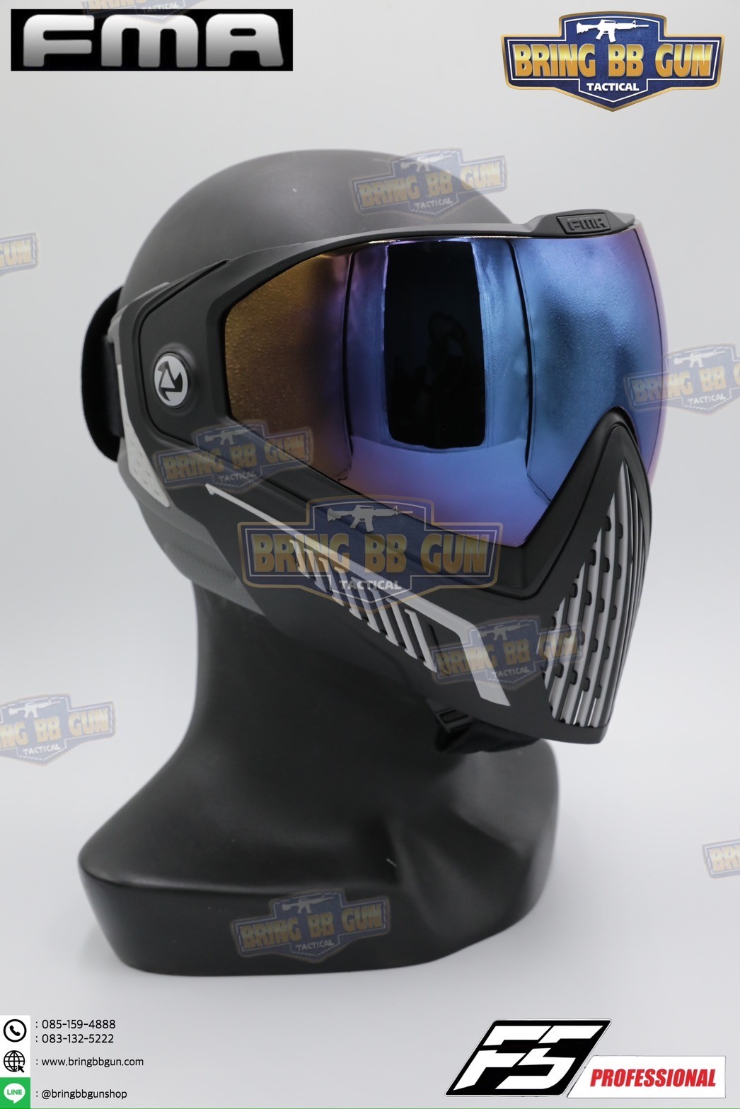 หน้ากาก F5 ยี่ห้อ FMA (FMA F5 STORM GOGGLE MASK) (F5 Professional) (Storm Goggle Mask)