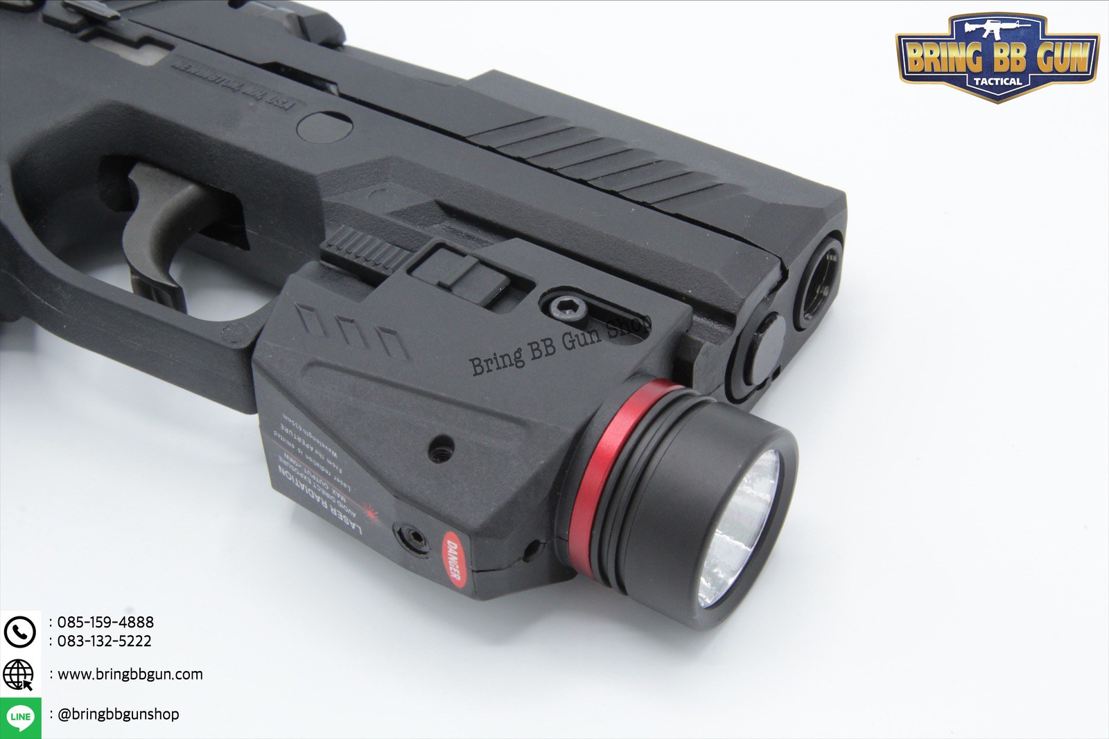 ไฟฉายและเลเซอร์สีแดง ติดปืนสั้น รุ่น MS บอดี้พลาสติก