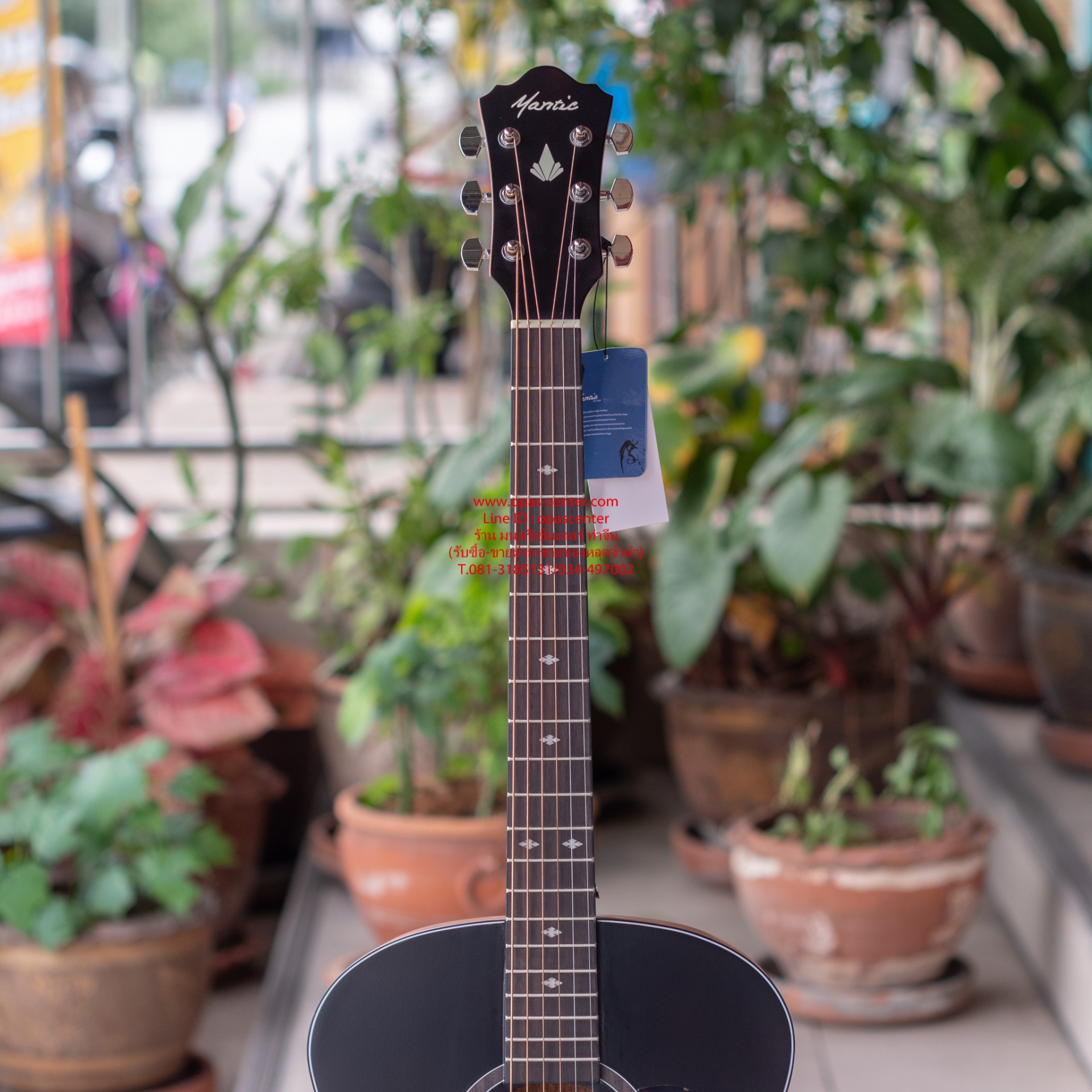 กีต้าร์โปร่งเว้าทรง OM Mantic รุ่น OM-1SB สีซันเบิร์ส ขัดด้าน สวยมาก ของใหม่