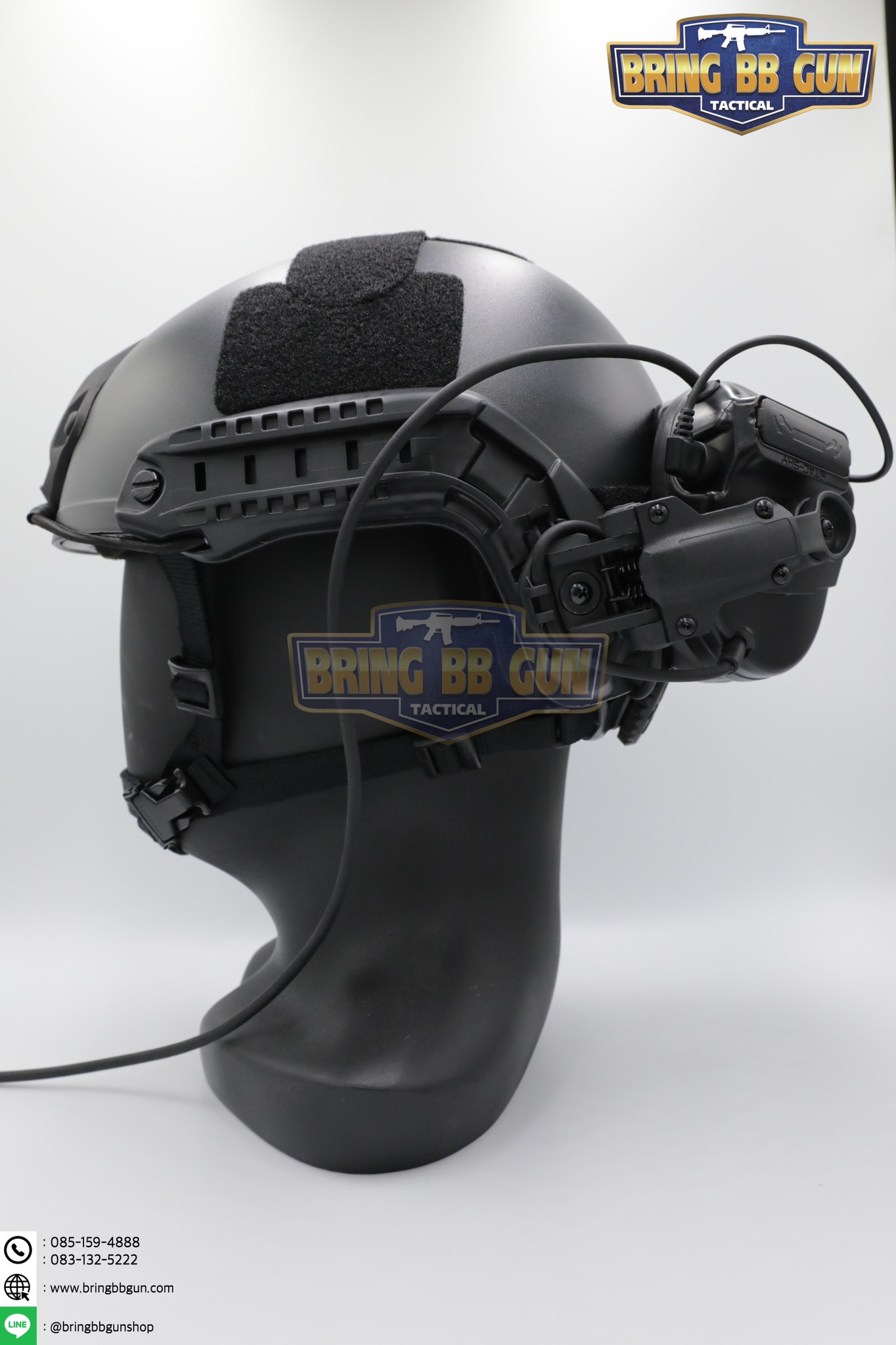 หูฟังสื่อสารตัดเสียงได้ ทรง Comtac III ยี่ห้อ Tac-Sky รุ่น หูฟังตัดเสียงพร้อมขาติดหมวกฟาส