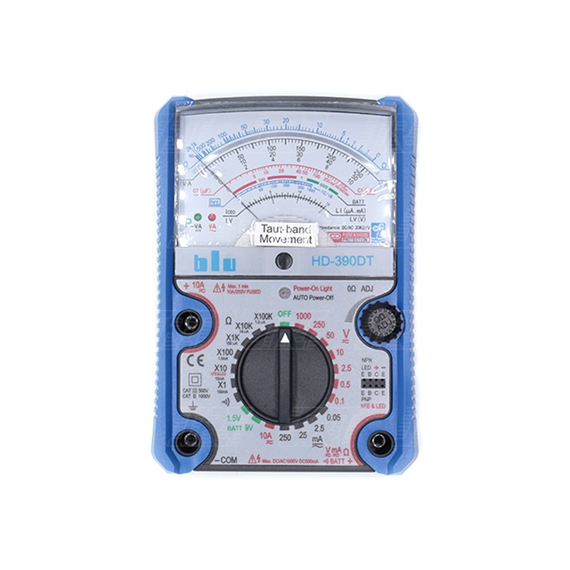 มัลติมิเตอร์แบบอนาล๊อก 390DT | M-HD-390DT | มิเตอร์ BLU | ANALOGUE MULTI METER | ของแท้100% | ส่งเร็ว