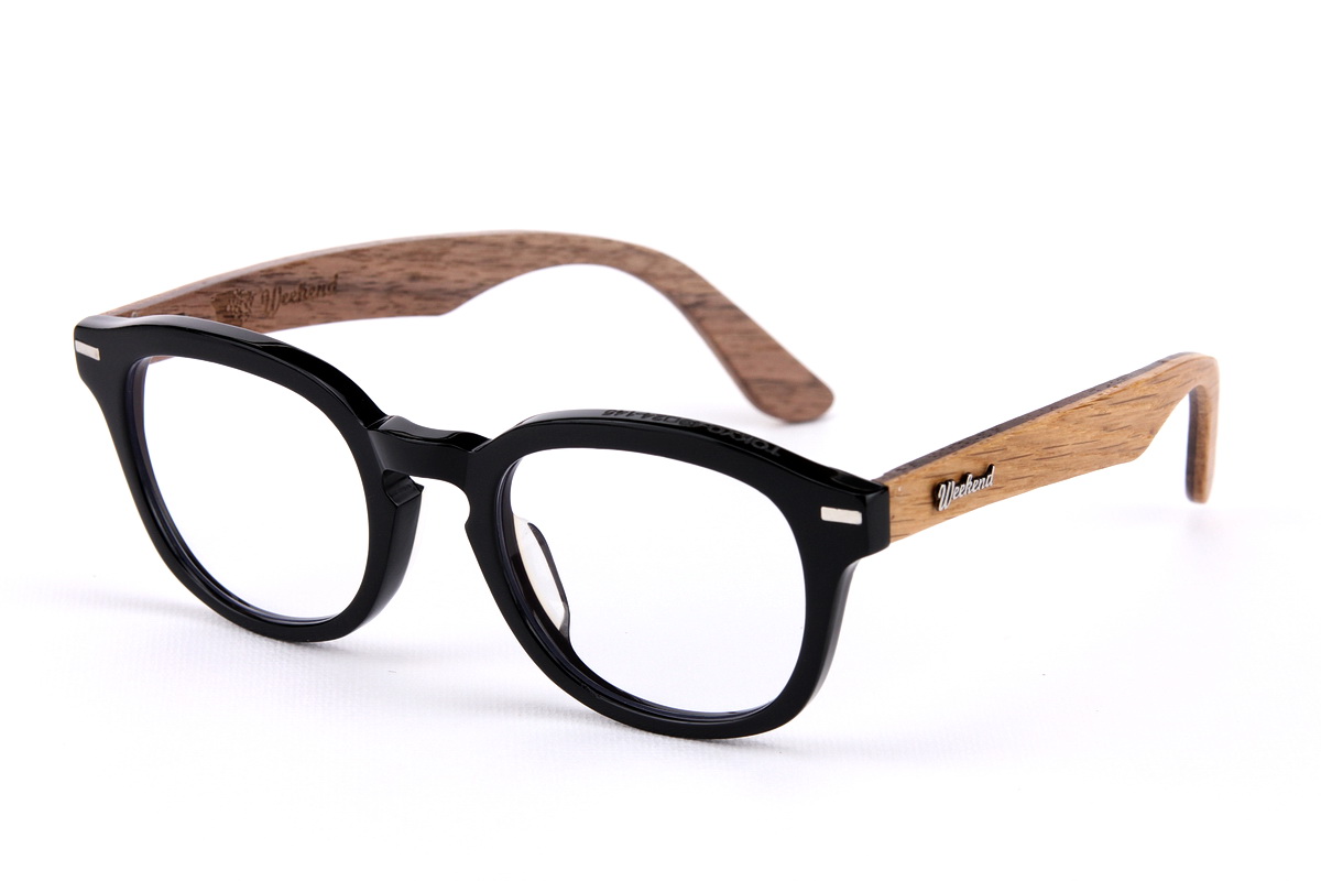 กรอบแว่นสายตาขาไม้ Weekend Duet Collection Tokyo Black (Light)
