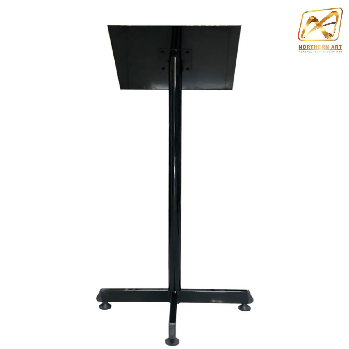 เมนูสแตนด์ เหล็กสีดำ ขา X ขนาด (W) 36 X (L) 50 X (H) 112 cm.