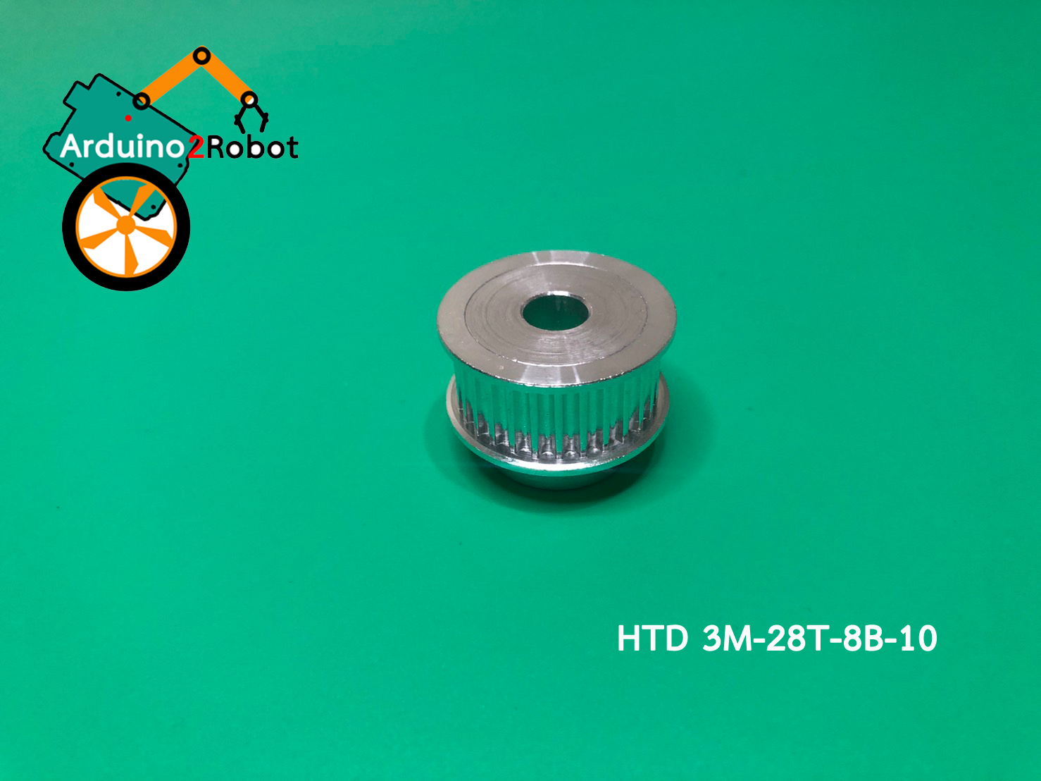 HTD 3M timing pulley 28 teeth bore 8mm สำหรับสายพาน 3M belt width 10mm (HTD 3M-28T-8B-10)