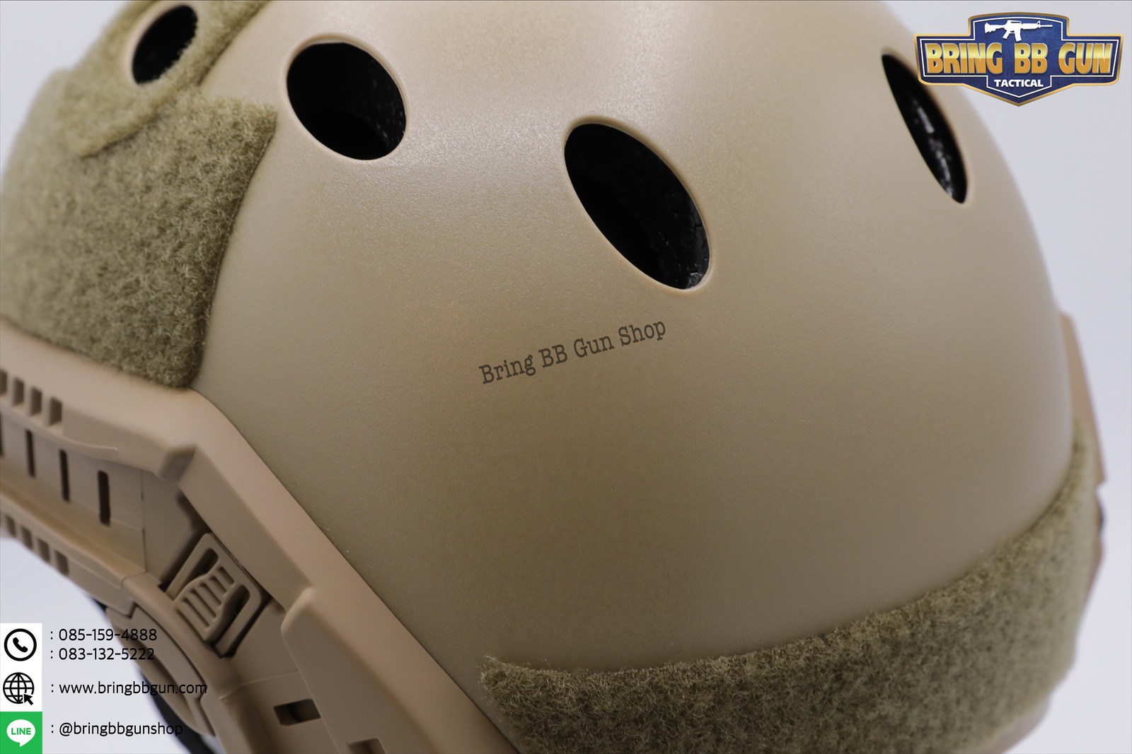 หมวก Fast (หมวกฟาส) (Fast Helmet PJ type) รุ่น Standard-pound holes