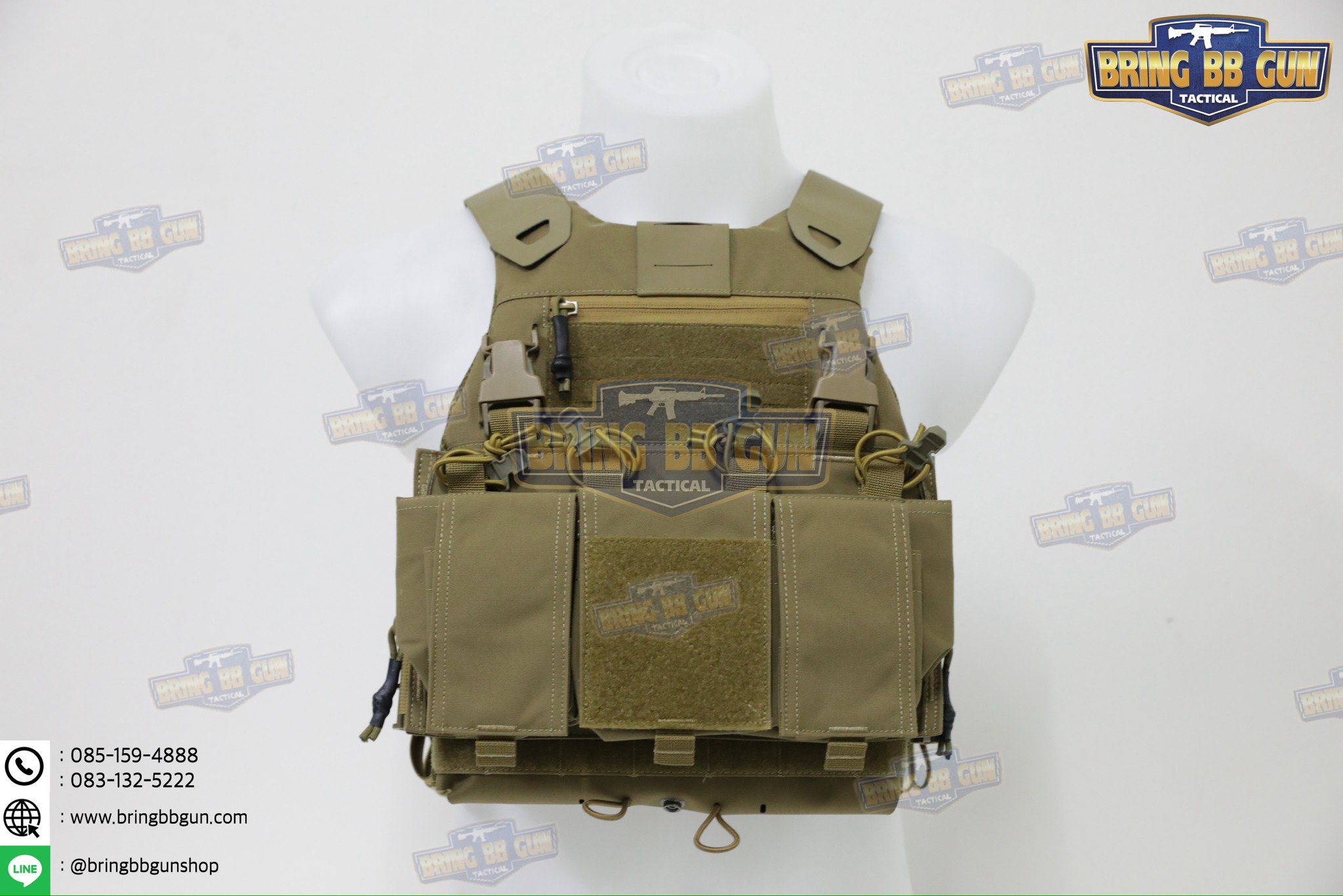 เสื้อเวส FCSK 3.1 (เสื้อเวส FCSK 3.0 + เพ้าแม็กกาซีน4ช่อง) (FCSK 3.1 Plate Carrier) (FCSK 3.0 + 5.56 Quadruple Mag Plate)