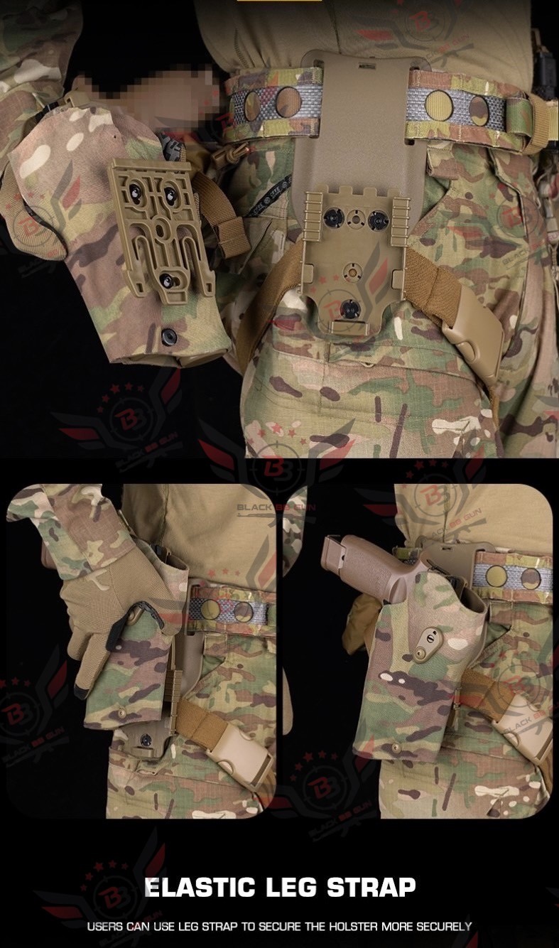 ซองปืนพกนอกปลดนิ้วโป้ง Sig Sauer P320 + ช่องไฟฉาย (ซองปืน 6354DO) (6354 DO) (P320 + X300)