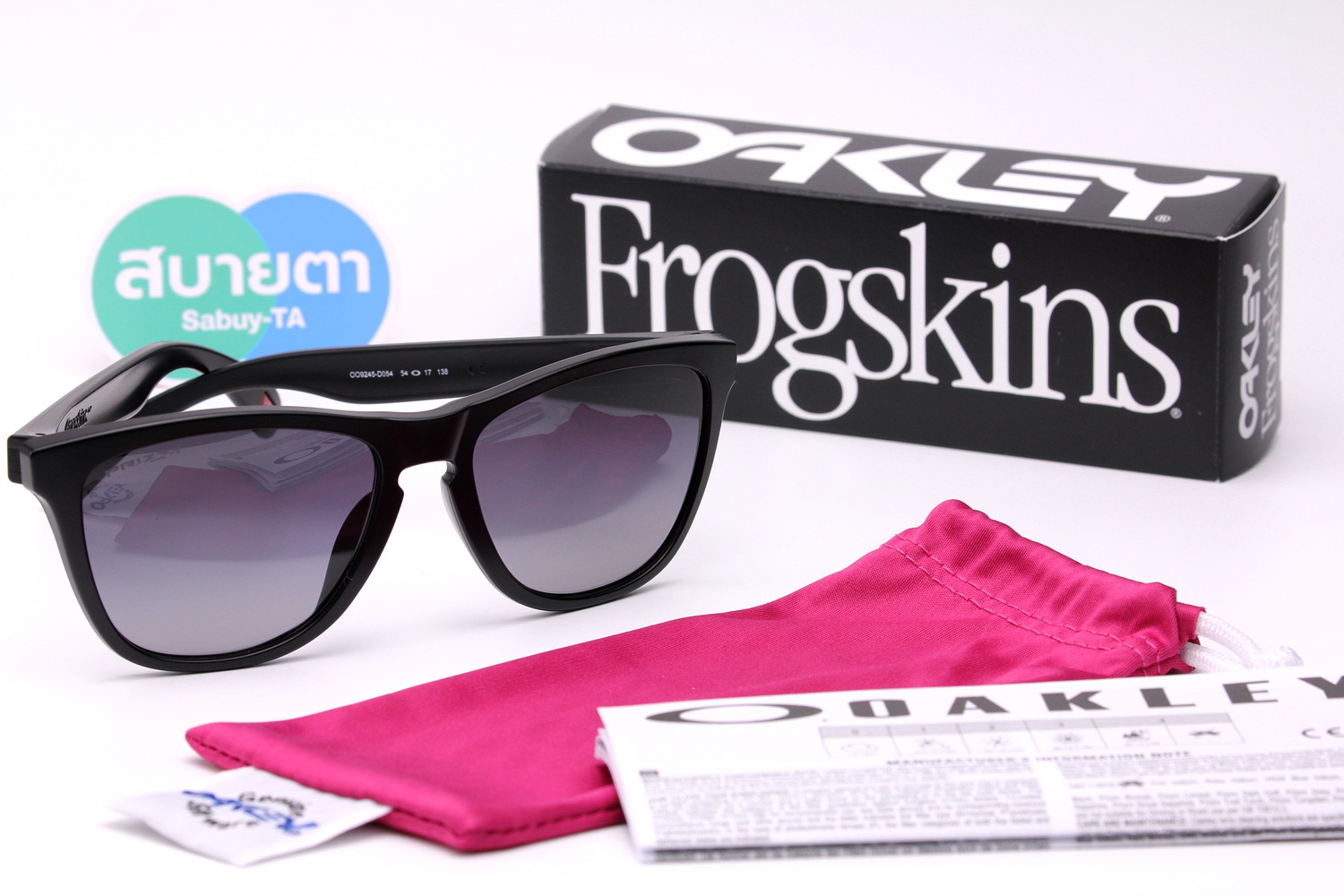 Oakley Frogskins Matte Black/Prizm Grey Gradient SKU#OO9245-D0 (ASIA FIT)