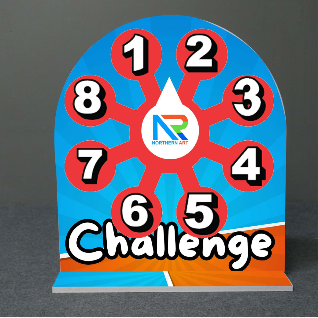 เกมส์วงล้อตั้งโต๊ะ 8 แฉก หมุนได้ ขนาด (W)58 x (D)20 x (H)65 ซม. วัสดุ ไม้MDFปิดผิวเมลามีน+พลาสวูด