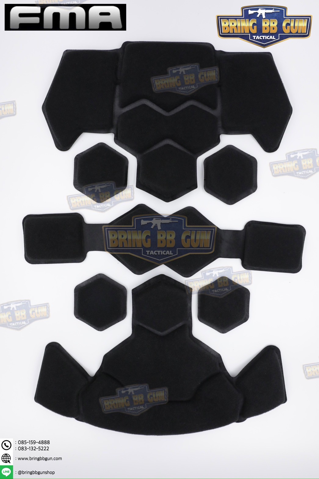 รองในหมวก ยี่ห้อ FMA แบบ Double Layer (เมมโมรี่โฟม) (รองในหมวก Exfil / Fast / SF Super High Cut / Mich ) (ฟองน้ำติดด้านในหมวก)