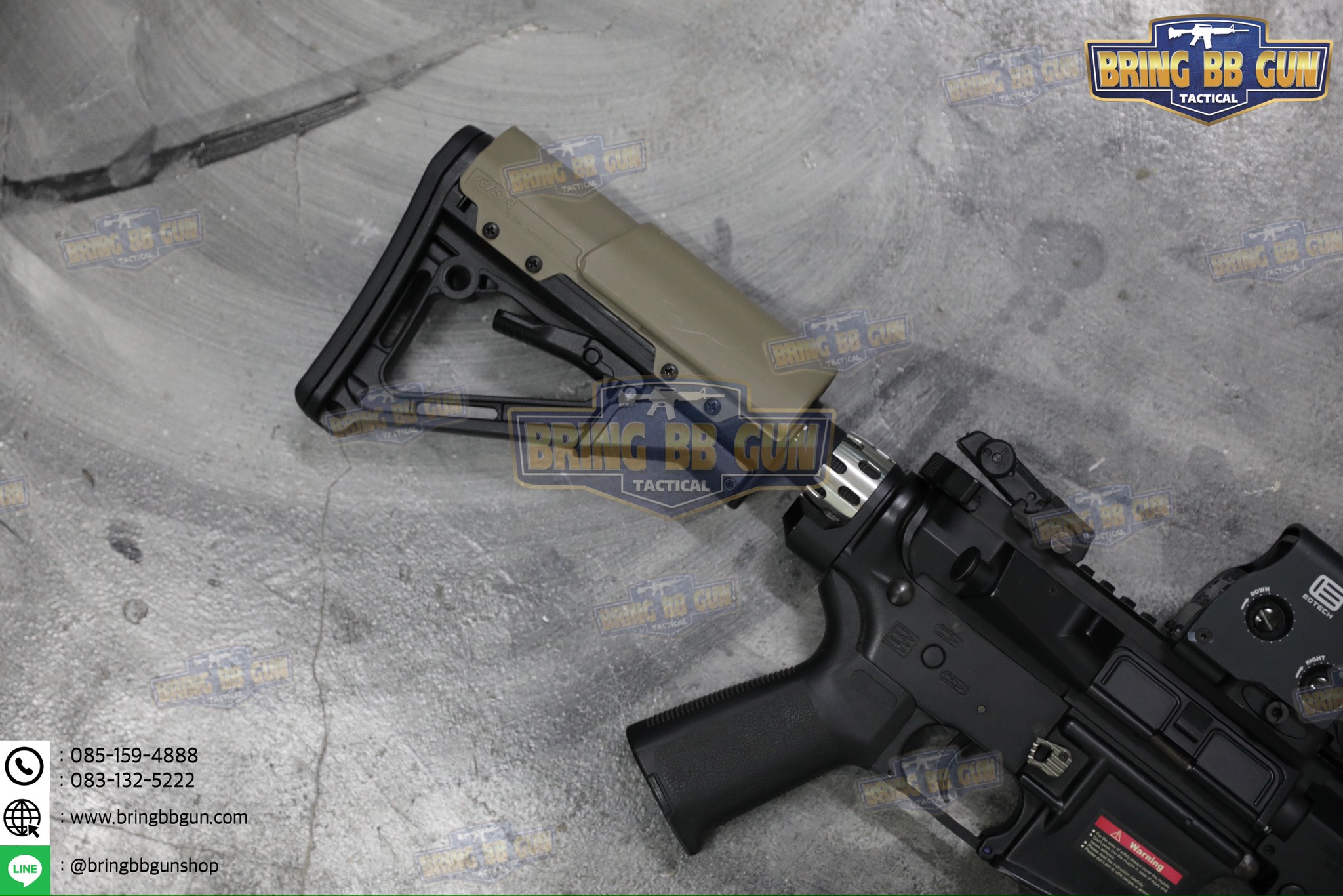 ที่รองแก้มพานท้าย CTR ทรง Larue RISR (Larue RISR for CTR/MOE) (Larue Tactical RISR) (Reciprocating Inline Stock Riser) (Cheek Riser)