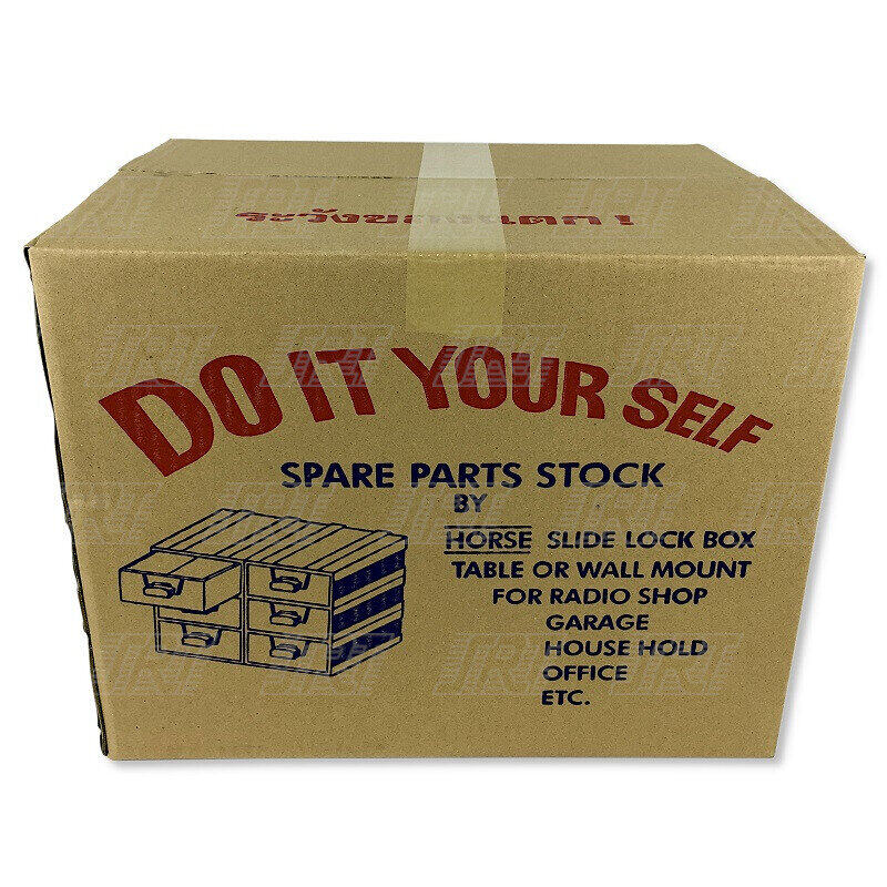 กล่องพลาสติก กล่องอะไหล่ 6 ช่อง ขนาด 392 x 265 x 300 mm. | HORSE 007-3 | 99-03-0104