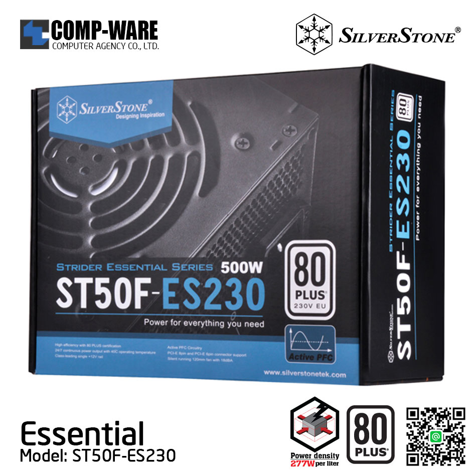 SilverStone Essential ST50F-ES230 500Watt 80Plus ATX Power Supply