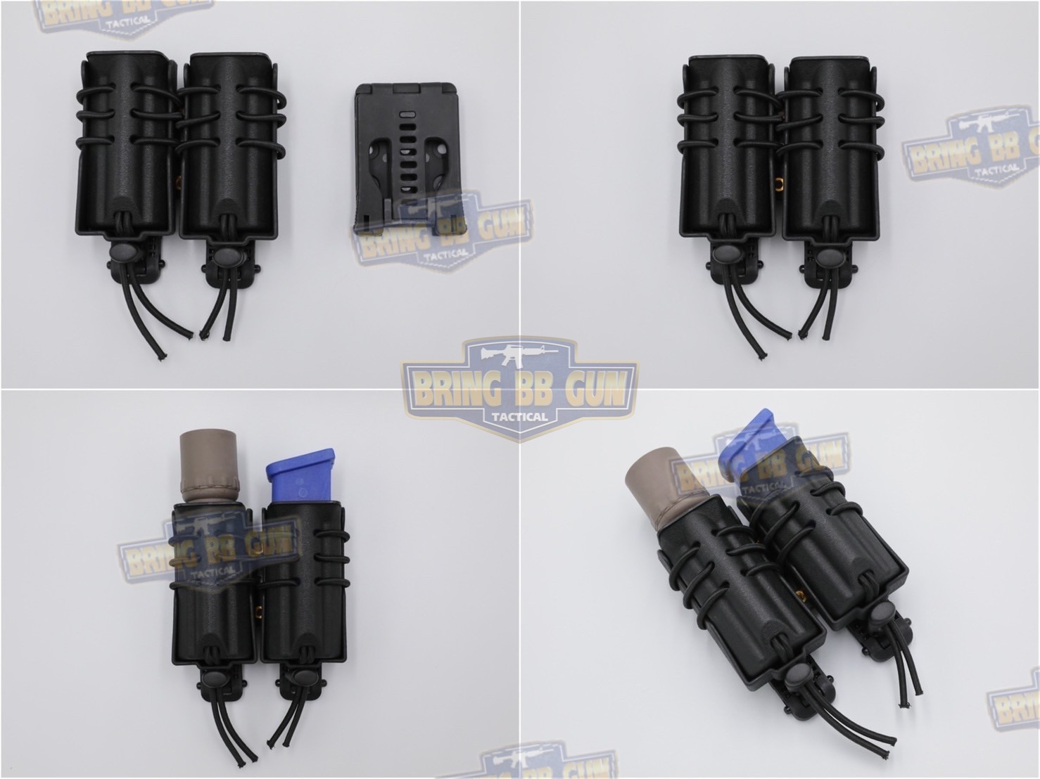 ซองแม็กกาซีนคู่โพลิเมอร์ 9 mm. Urban Assault 9mm Double Quick Pull Mag Case