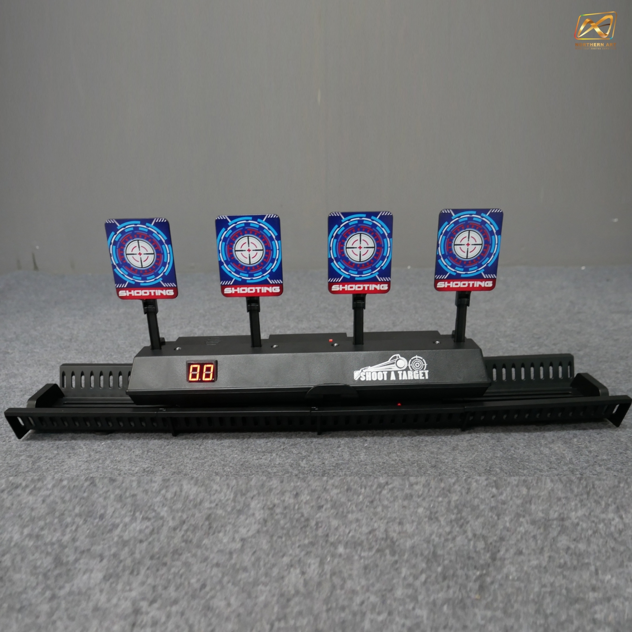 ตู้เกมส์ CARNIVAL เกมส์ยิงเป้าเคลื่อนที่ ขนาด (W) 80 x (L)64 x (H)160 cm. พร้อมเป้าเคลื่อนที่4แผ่น 3 ชุด ปืนกระสุนยาง 2 ชุด