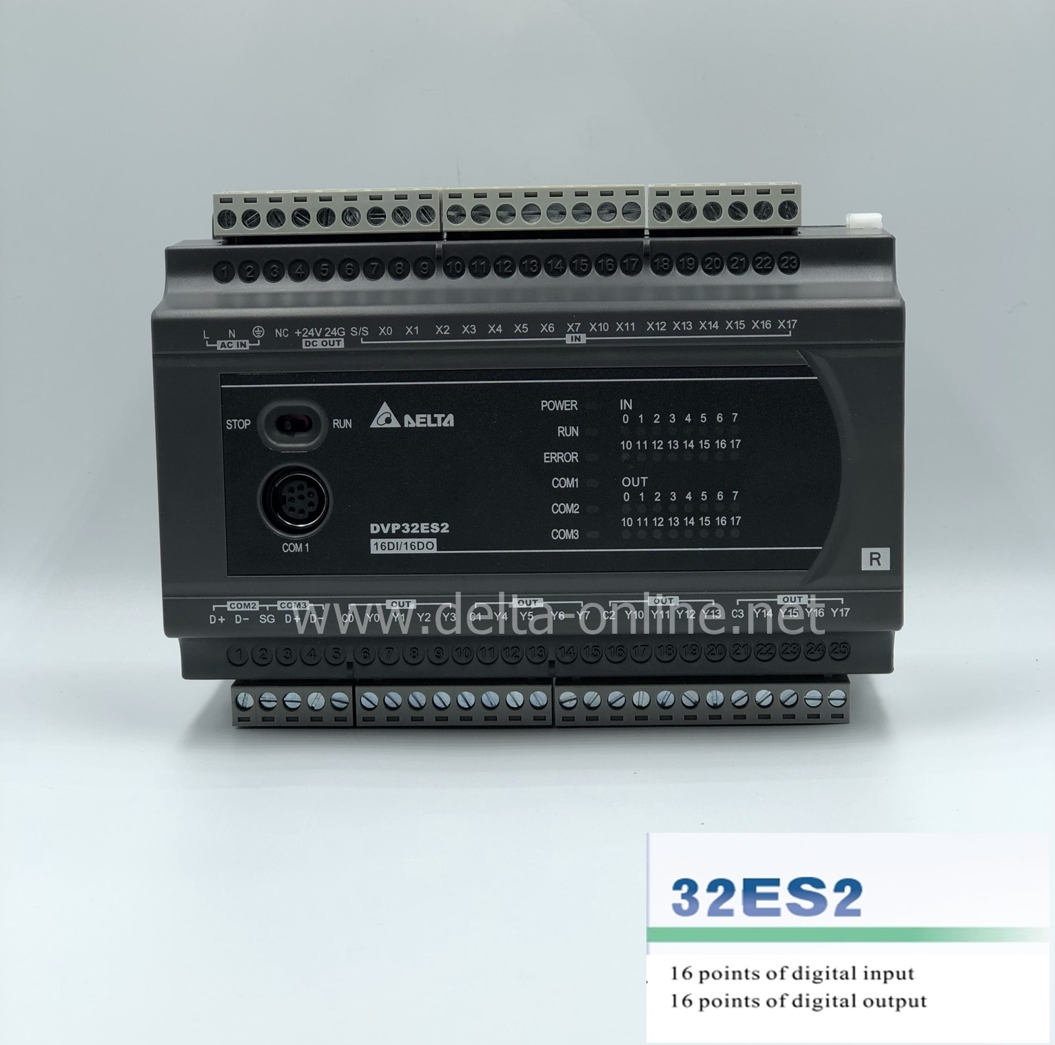 Delta PLC DVP32ES200T 16DI/16DO 220V (Transistor)
