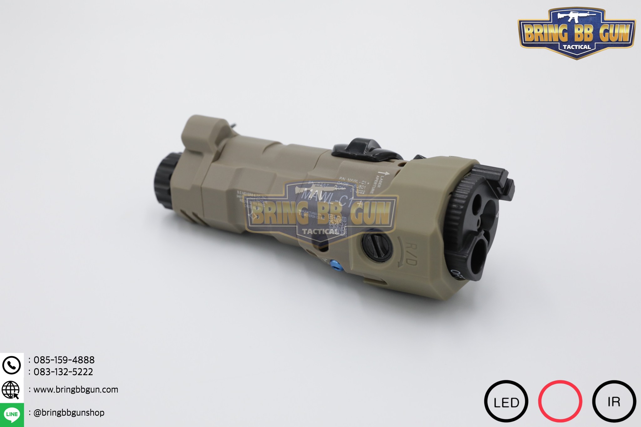 กล่องไฟฉาย+เลเซอร์ชี้เป้า+ไฟฉายIR+เลเซอร์ชี้เป้าIR (อุปกรณ์เล็งช่วยส่องสว่าง) B.E. Meyer รุ่น MAWL-C1+