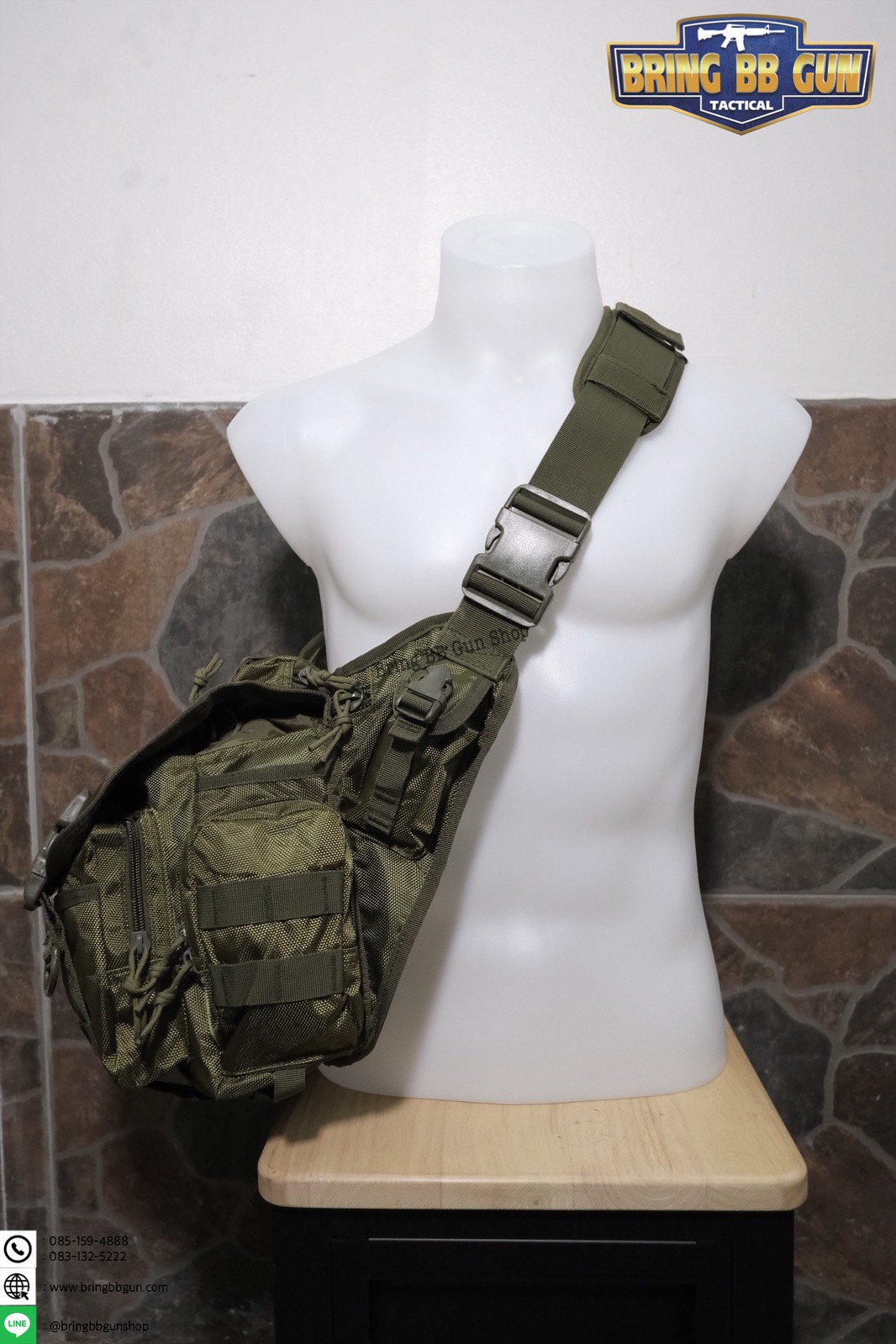 กระเป๋าสะพายข้าง-คาดอก รุ่น ทรงสามเหลี่ยม (เป้สะพายหลัง)