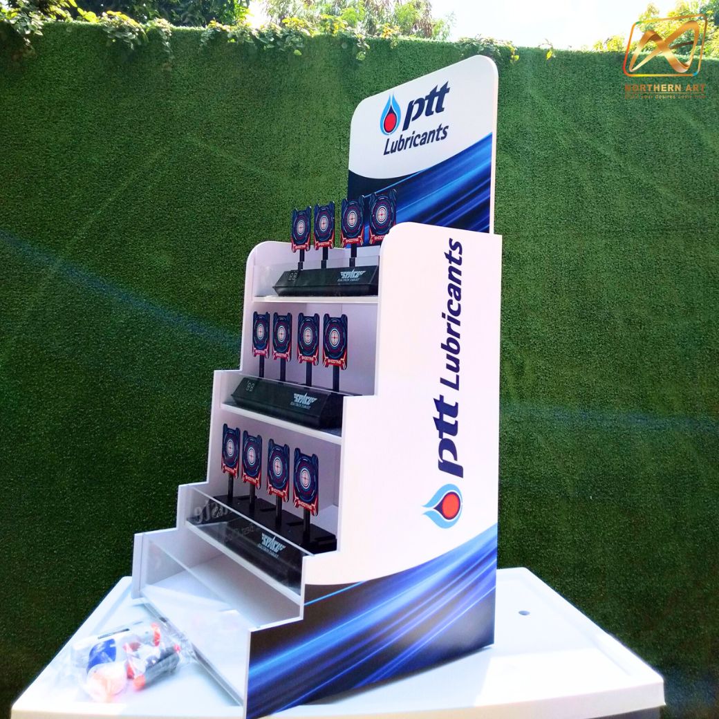 เกมส์ยิงเป้าตั้งโต๊ะ ขนาด (W)40 x (D)40 x (H)90 cm. พร้อมเป้านิ่ง 4 แผ่น 3 ชุด และปืนกระสุนโฟม 1 กระบอก